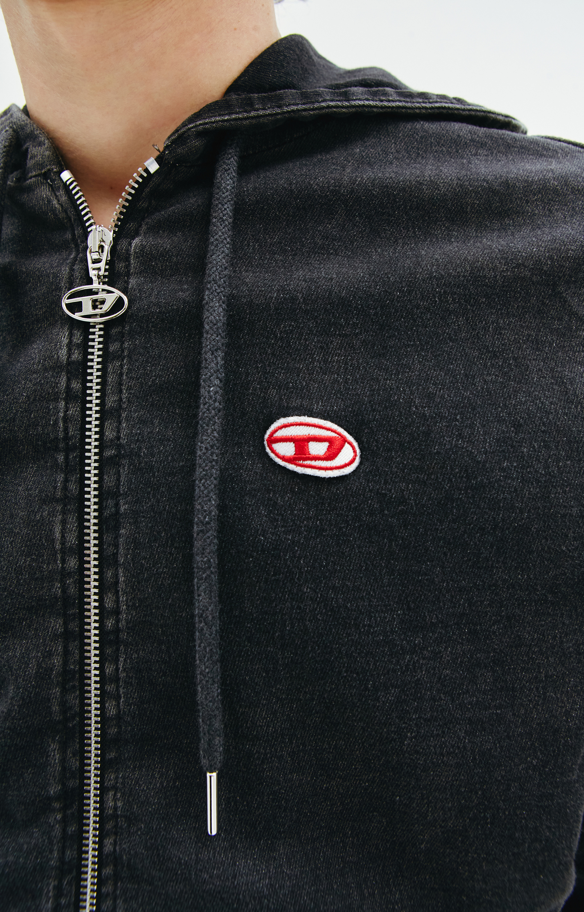 Diesel D-Gir faded denim hoodie