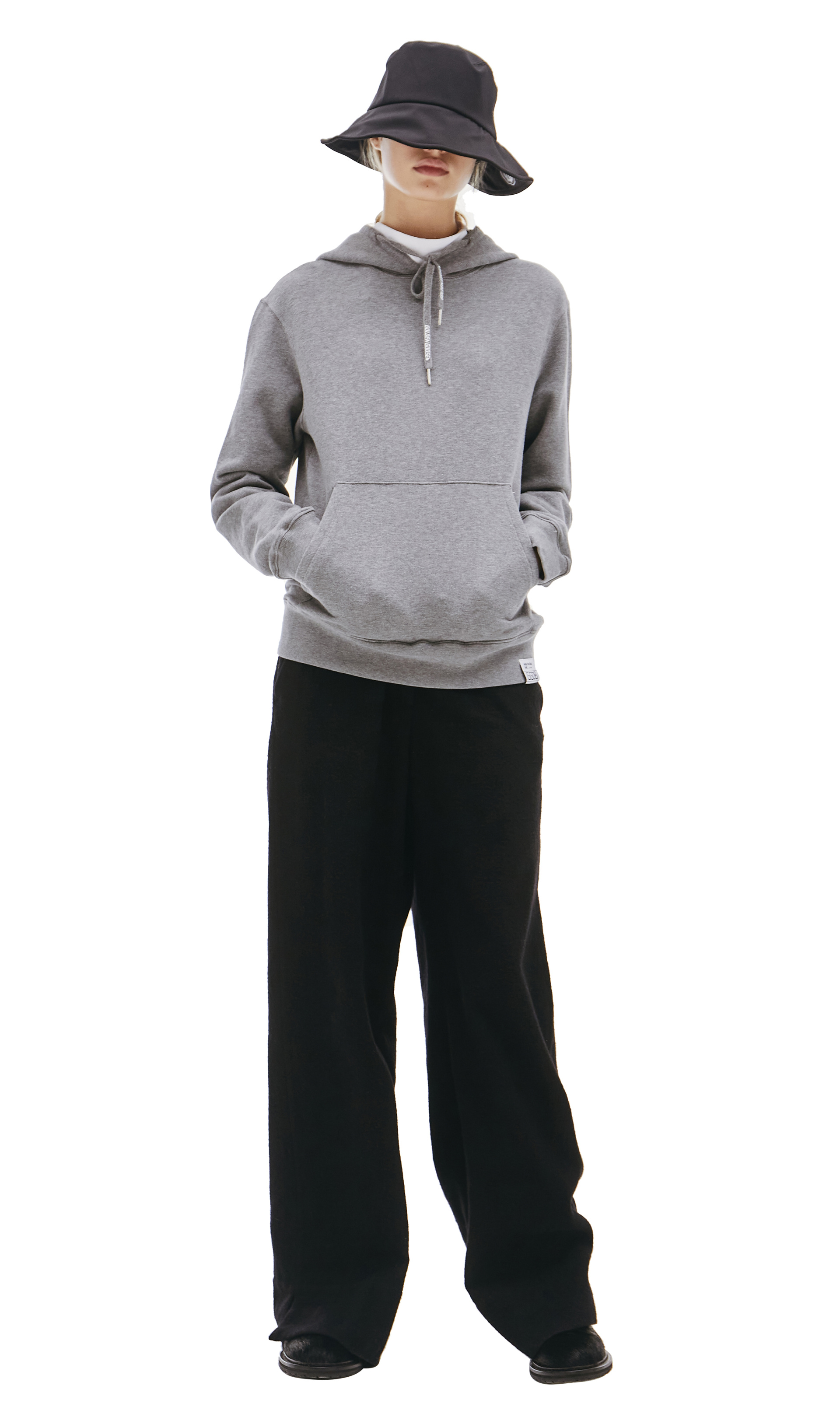 Golden Goose Grey Hoodie With Patches