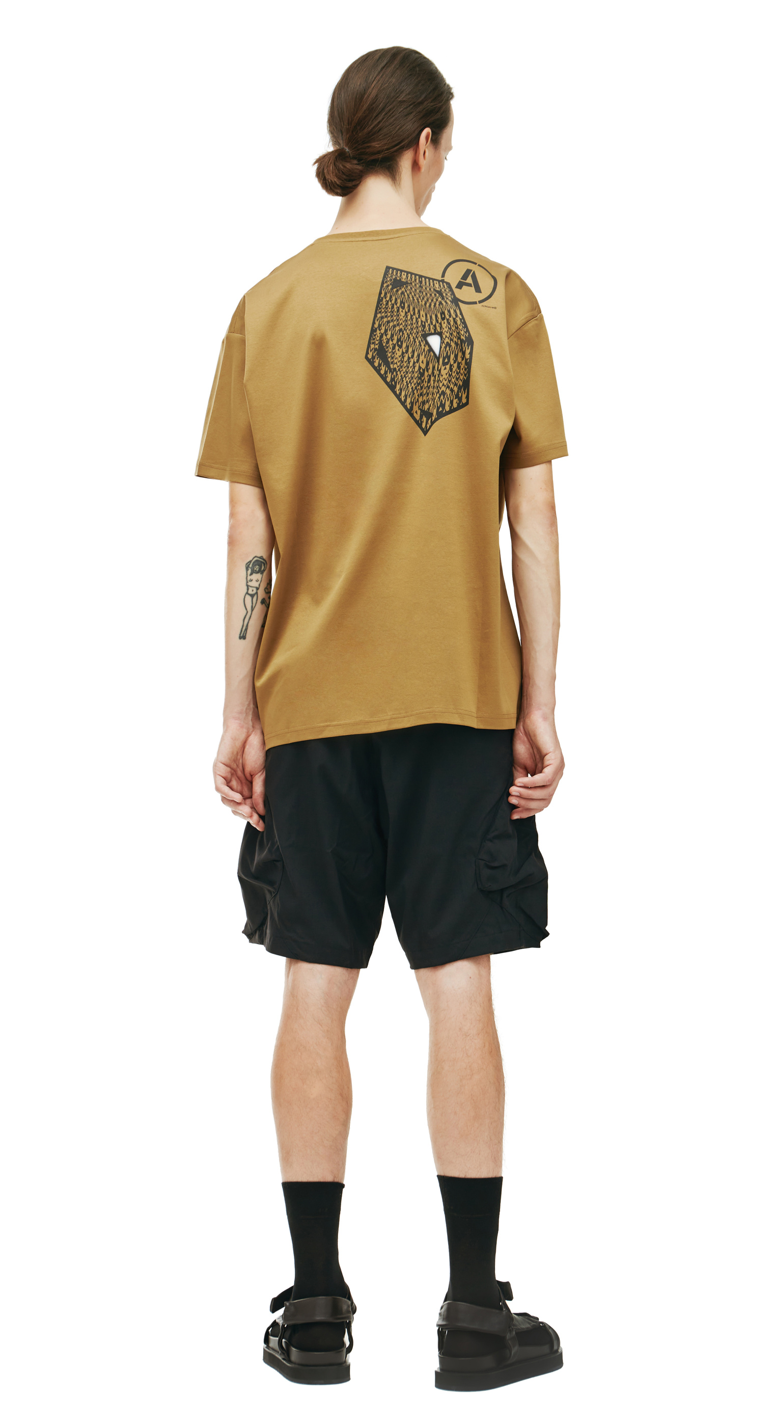 Acronym S24 graphic print t-shirt in coyote