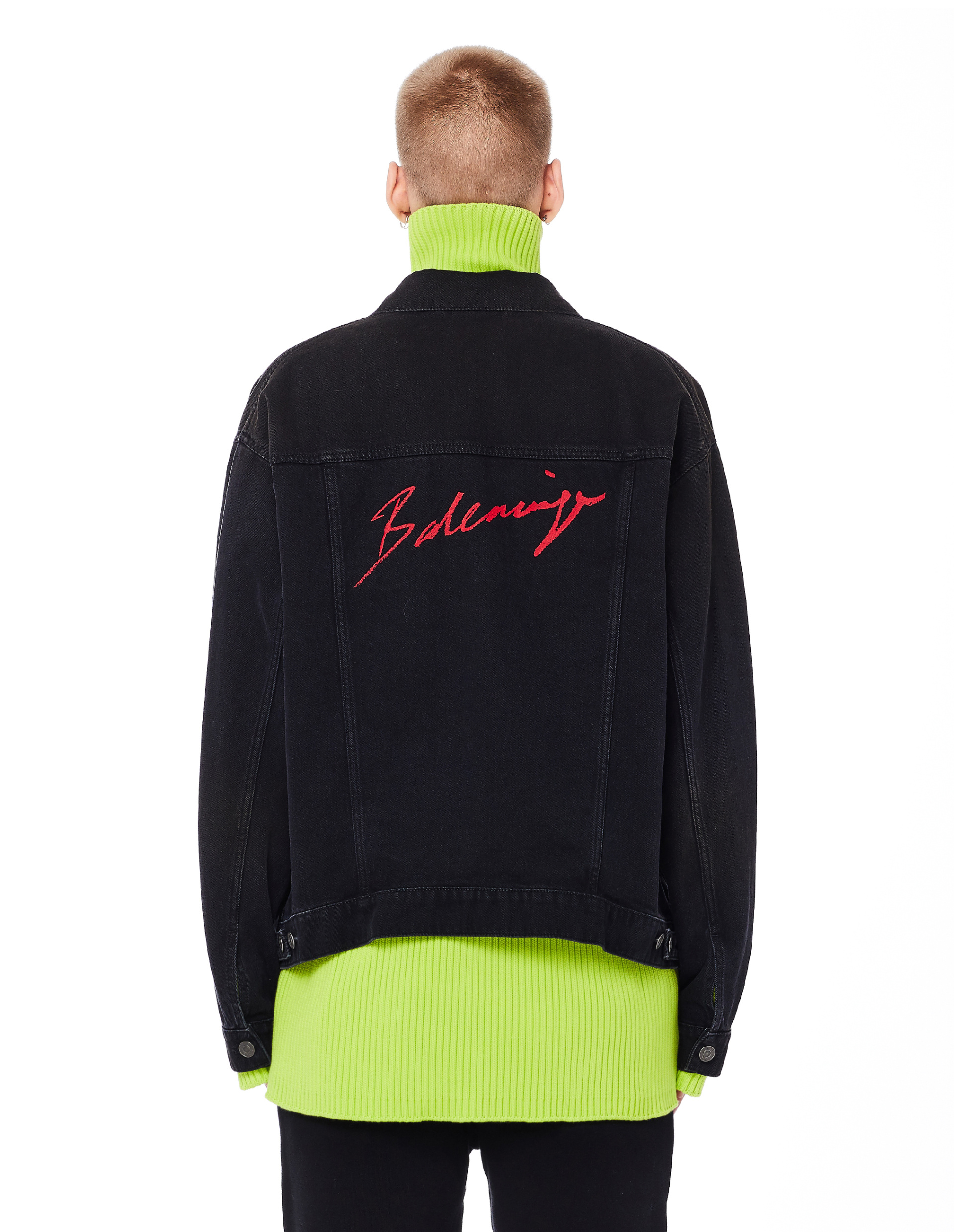 Balenciaga Signature Big Fit Embroidered Jacket