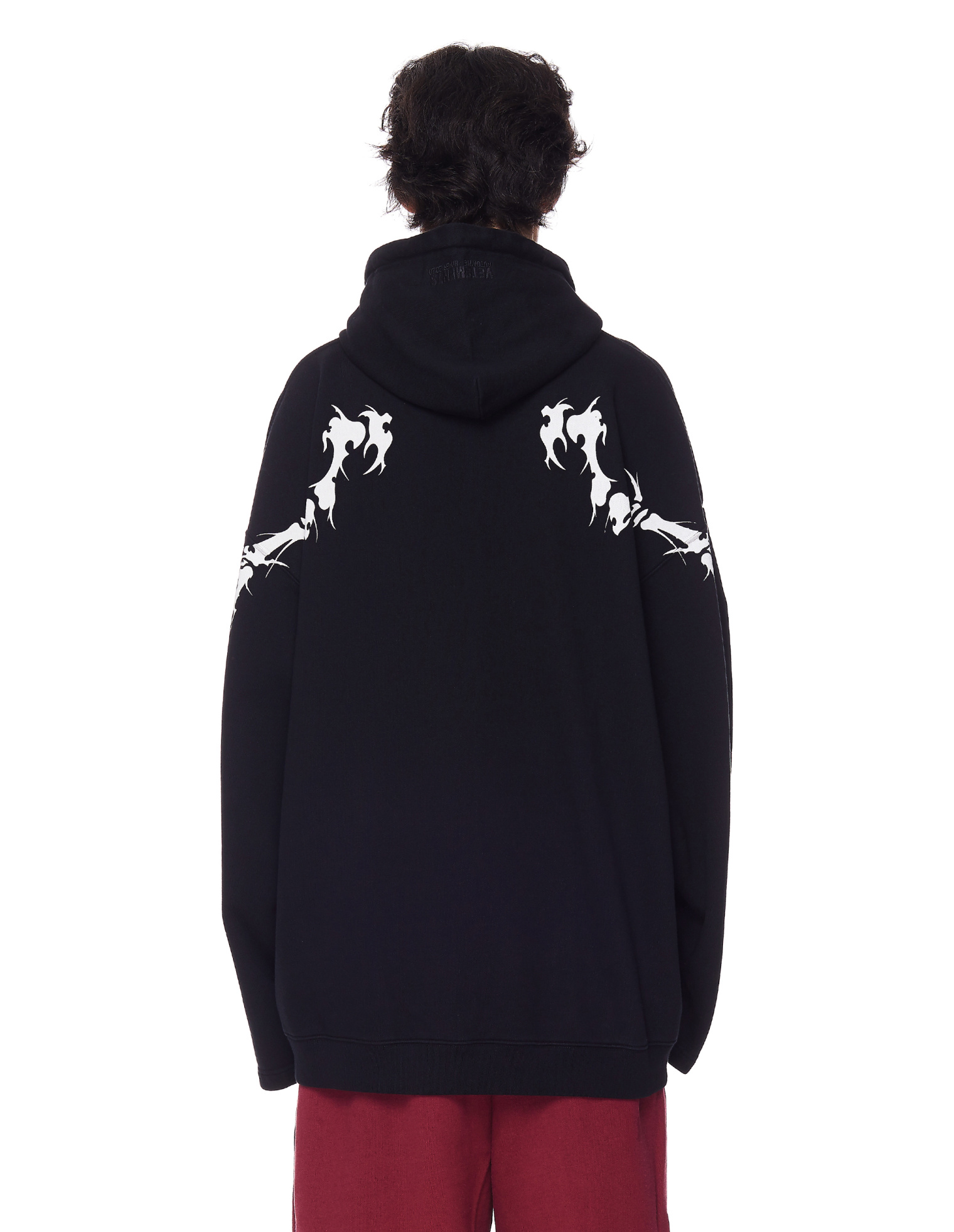 Vetements Dominium In Rectum Hoodie ブラック Buy VETEMENTS men black dominium in rectum zip-up hoodie for