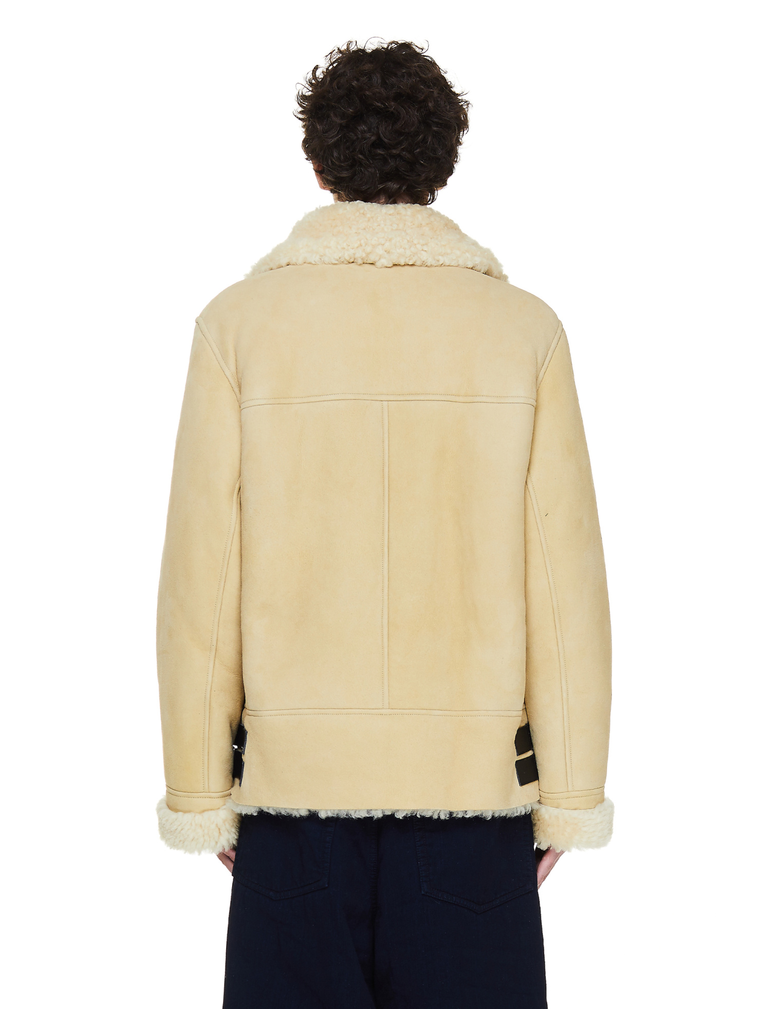 Jil Sander Cream Shearling Jacket