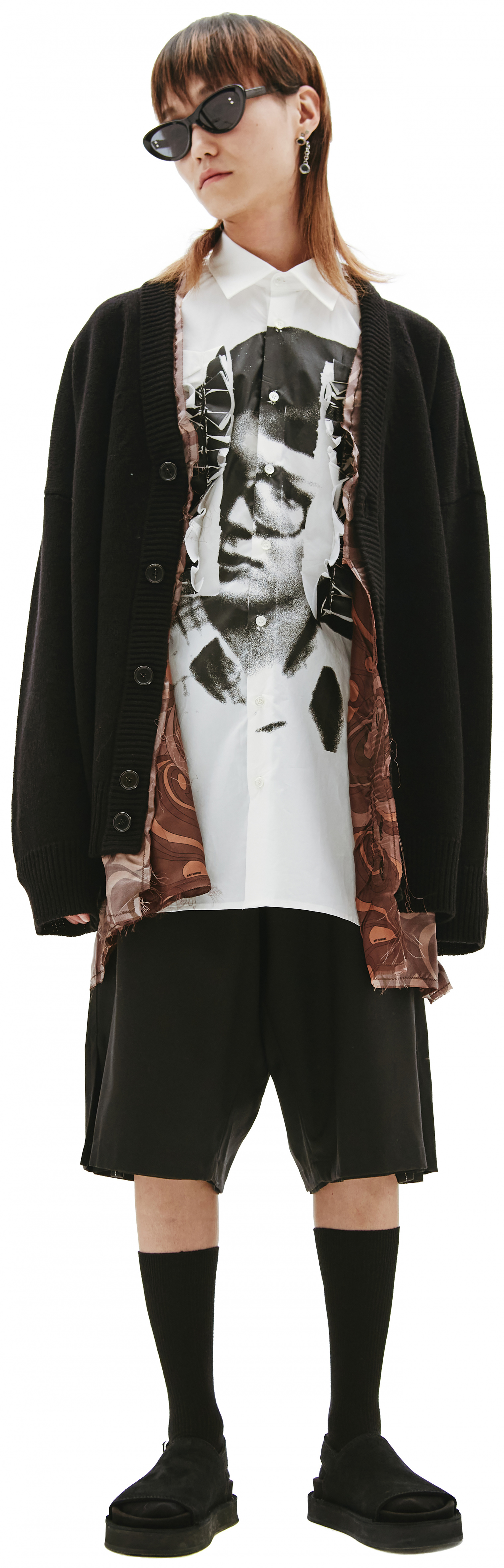 Buy Raf Simons men black wool cardigan for $2,410 online on SV77