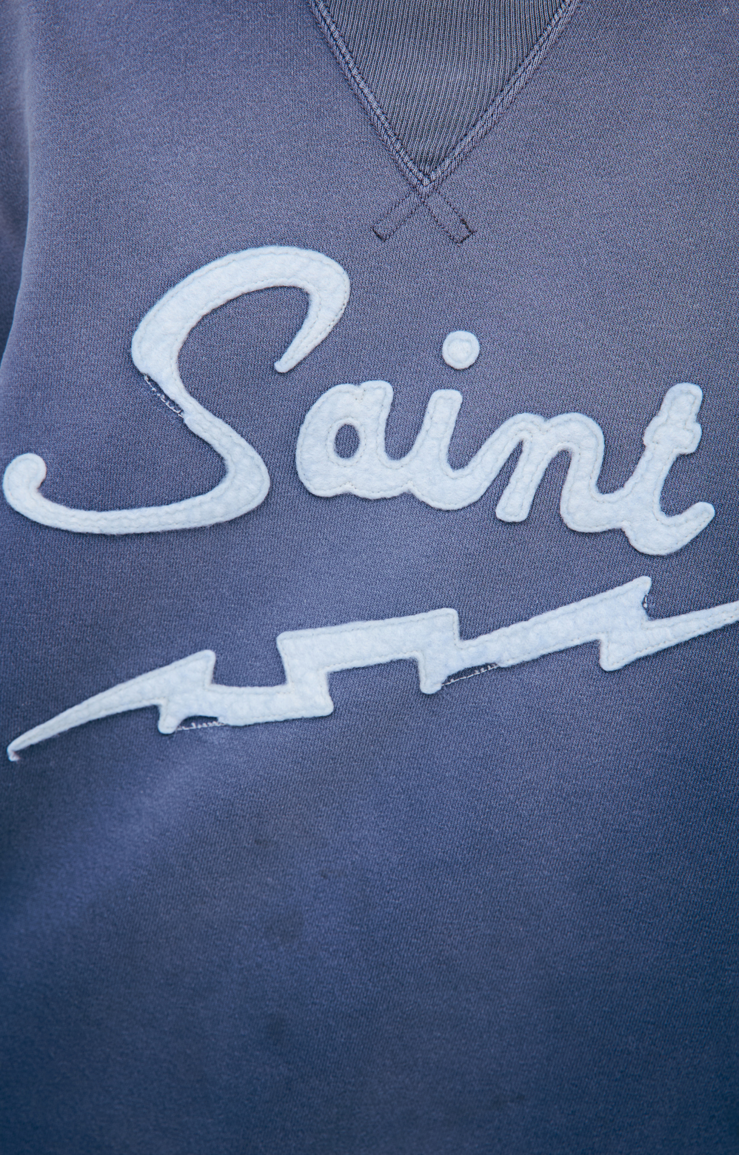 Saint Mxxxxxx Синий свитшот с логотипом