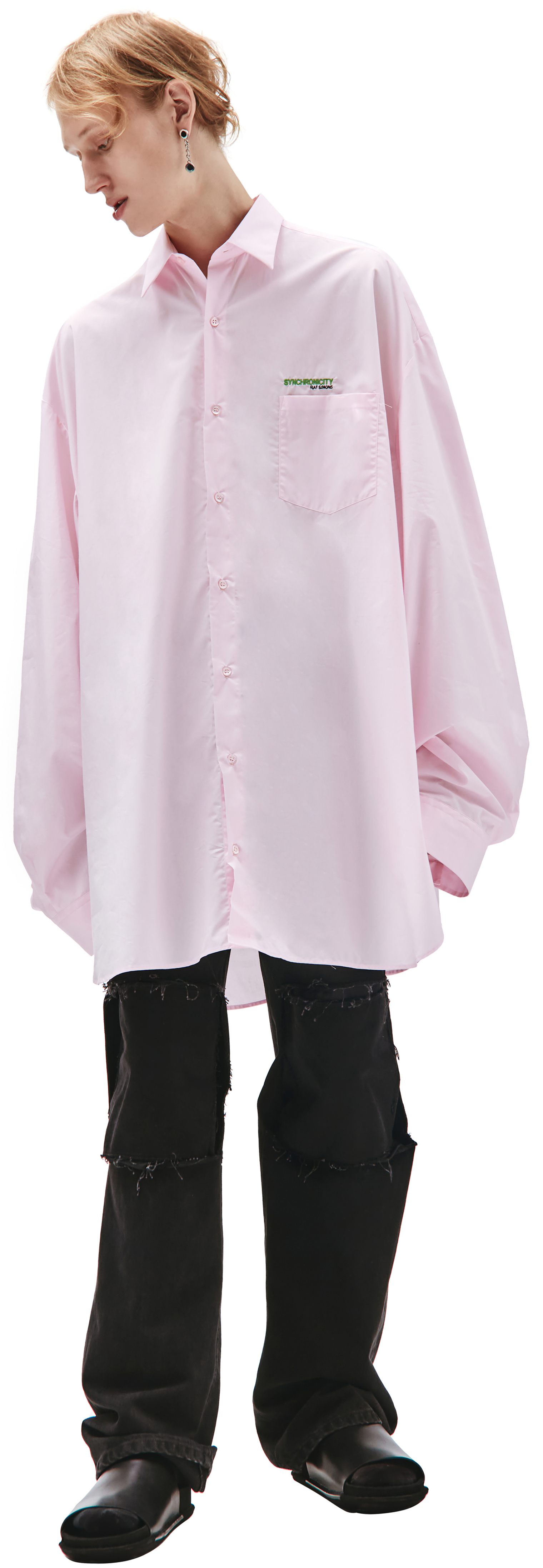 Raf Simons Pink Oversize Synchronicity Shirt