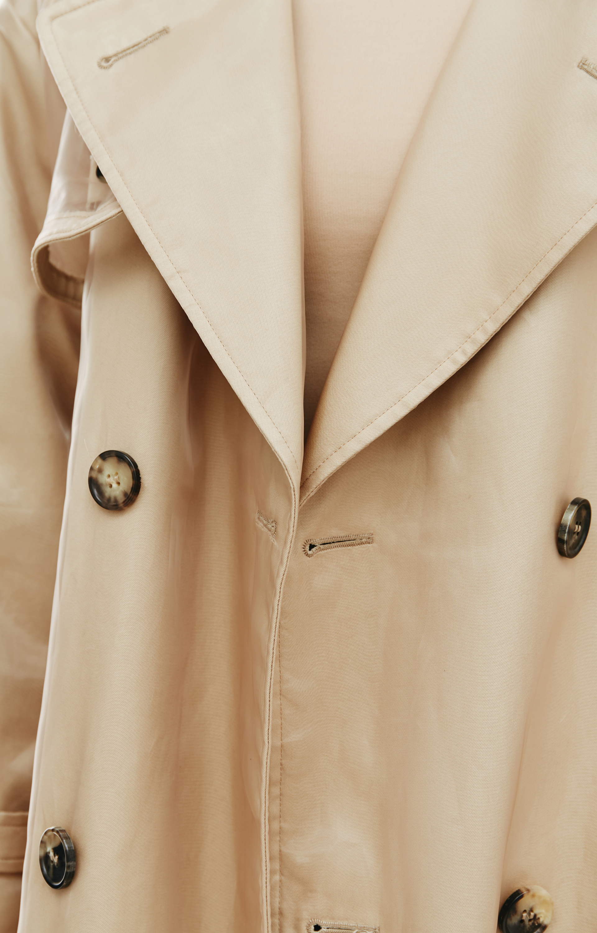 Maison Margiela Transparent Beige Trench Coat