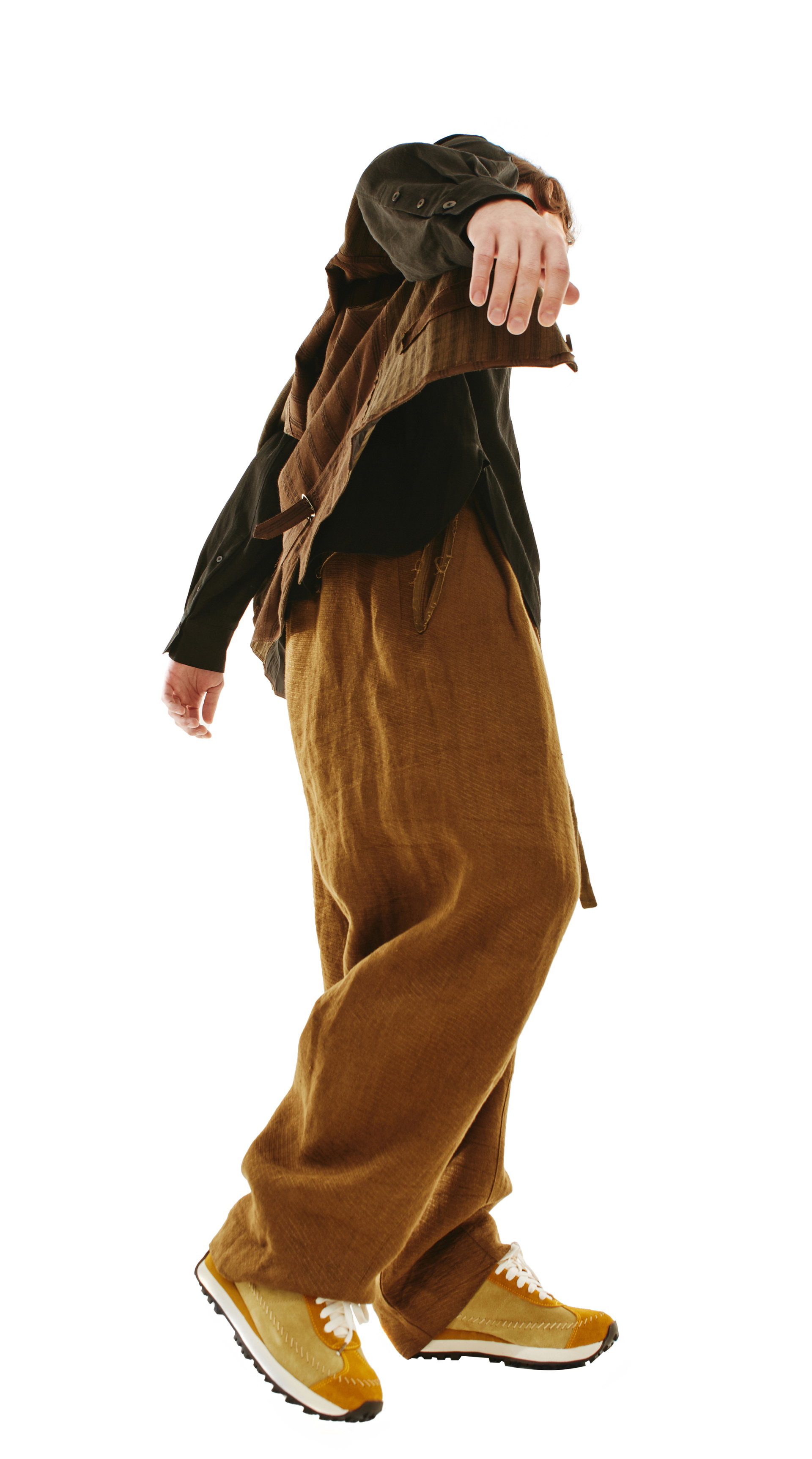 Ziggy Chen Striped Combination Vest