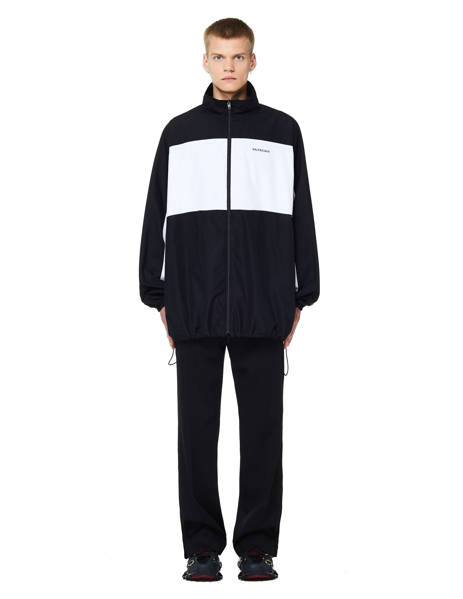 Balenciaga Jacquard Poplin Zip-up Track Jacket