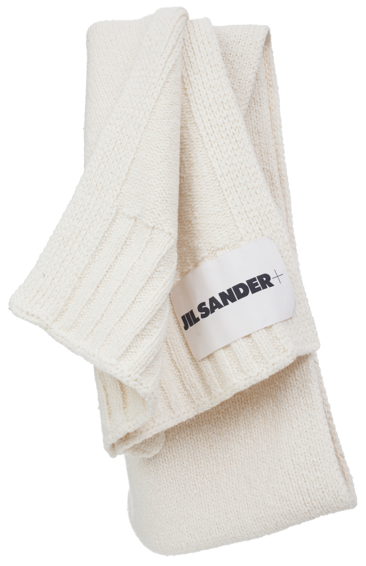 Jil Sander Beige wool and silk scarf