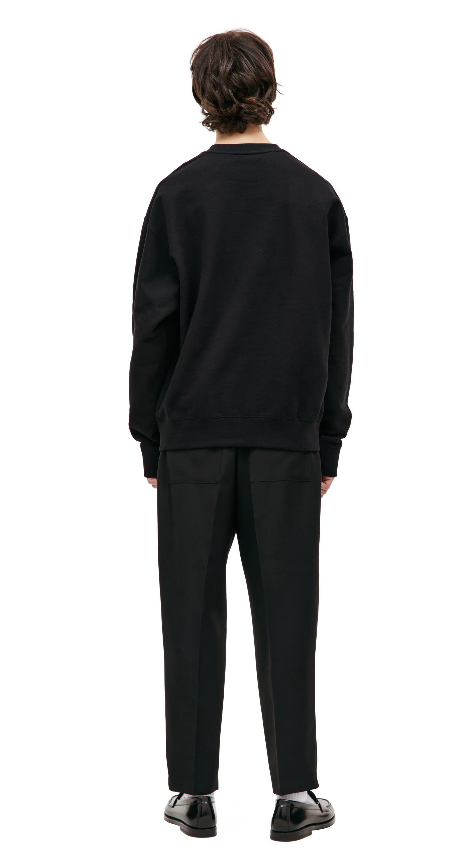 Jil Sander Black patch sweatshirt