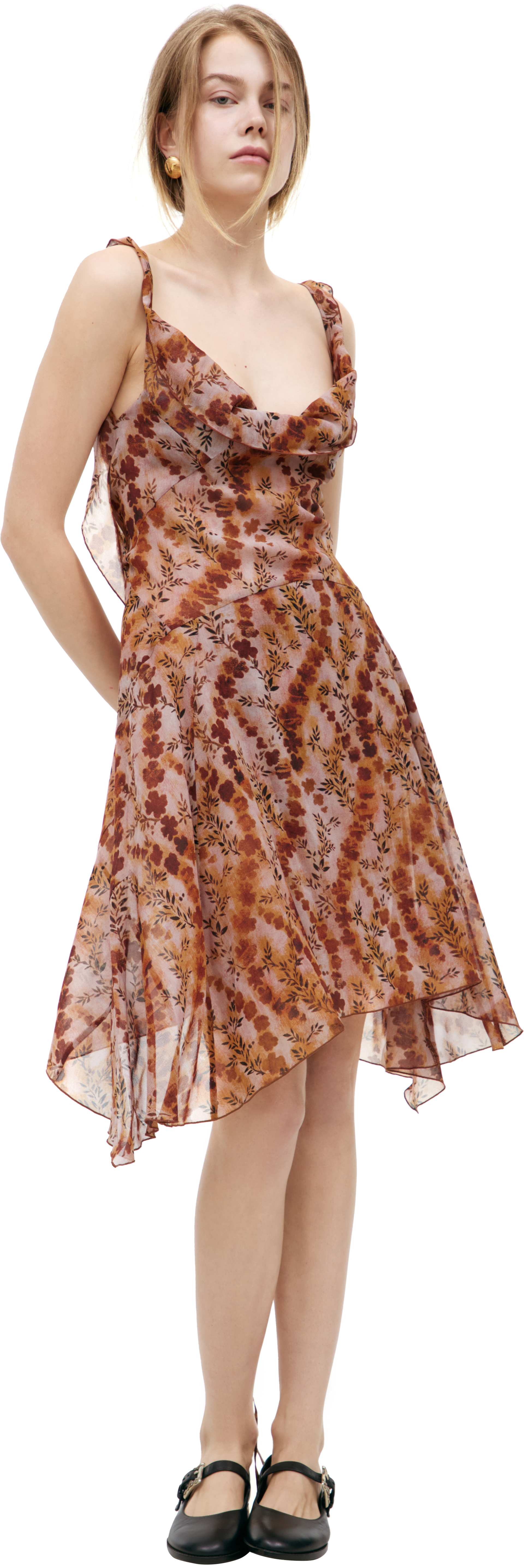 KNWLS Silk monoprint dress