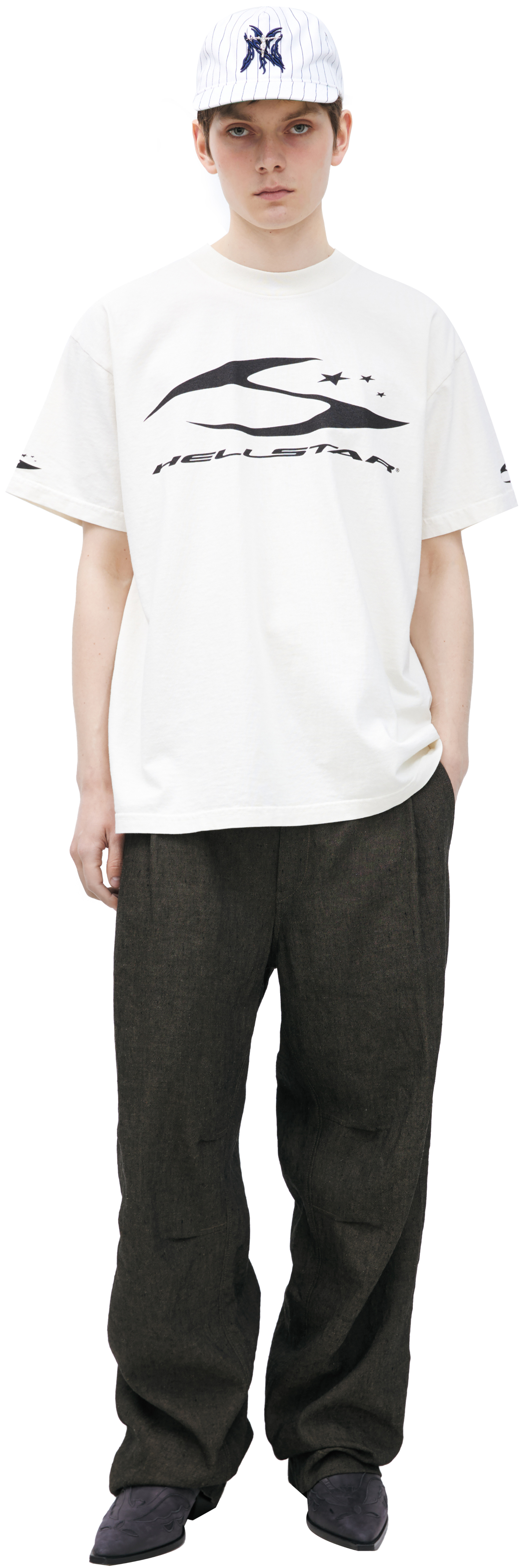 Hellstar White logo t-shirt