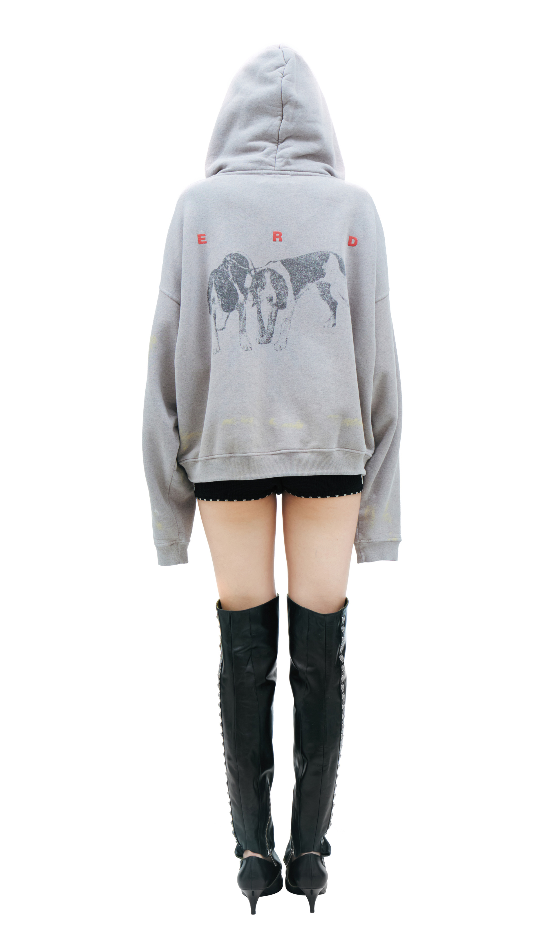 Enfants Riches Déprimés Grey hoodie with a print