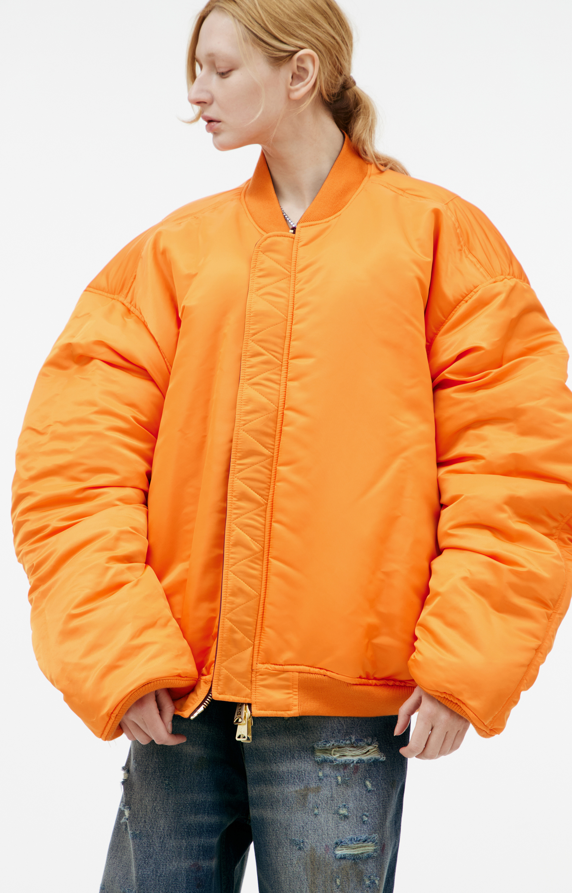 VETEMENTS Zippered leather bomber