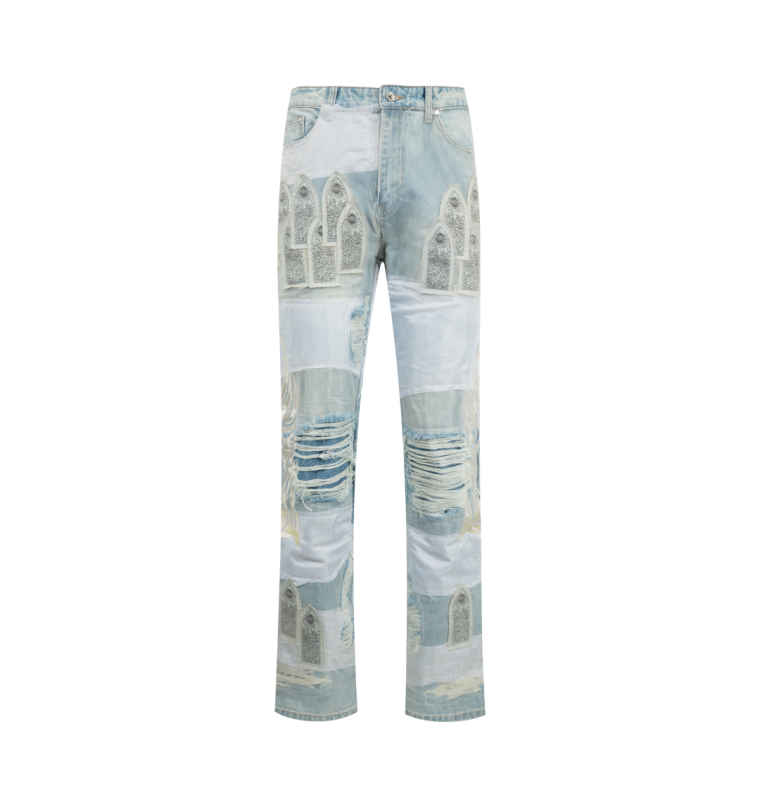 Who Decides War WDW Winged Organza Denim Pants