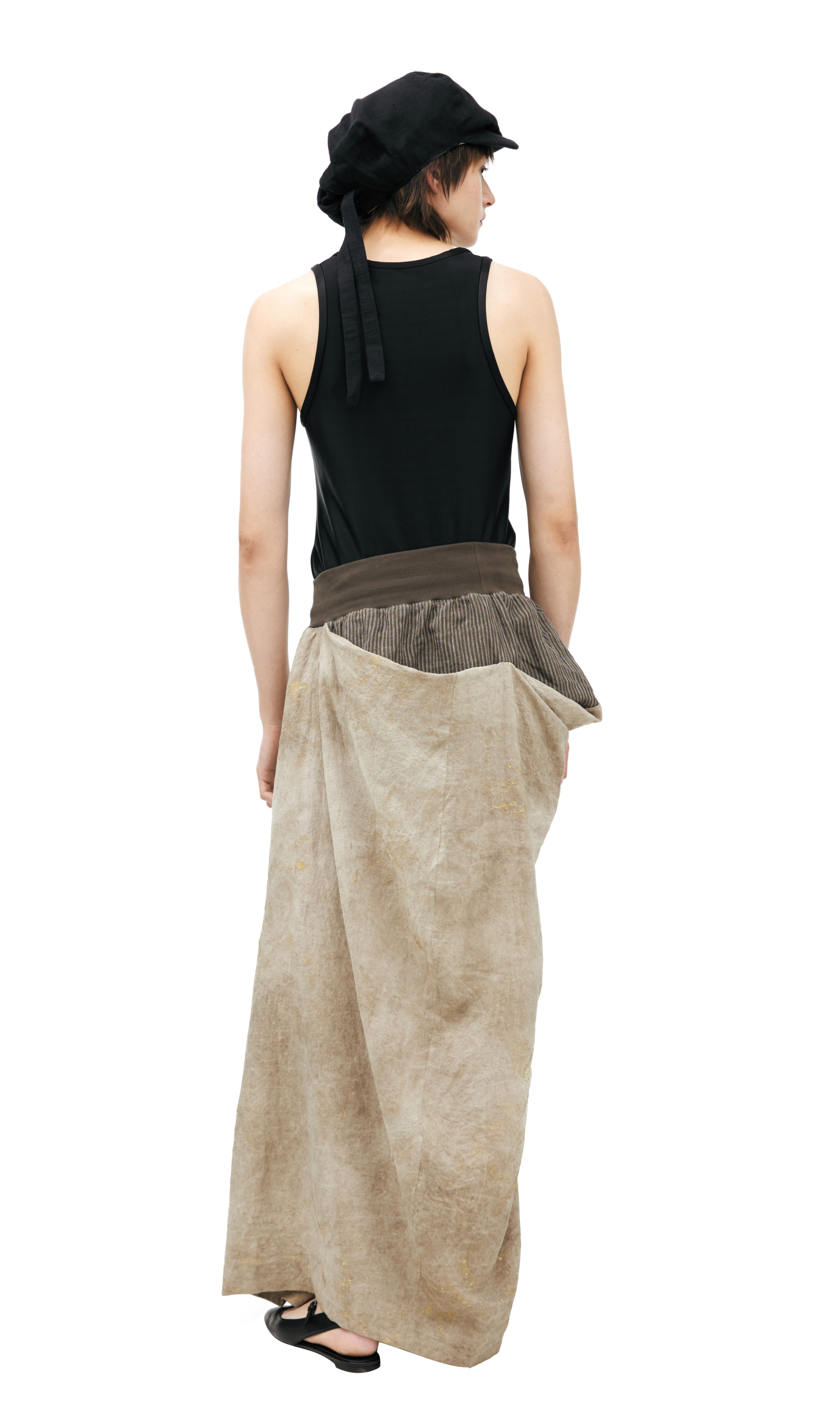 Ziggy Chen Skirt with a paint-splatter effect