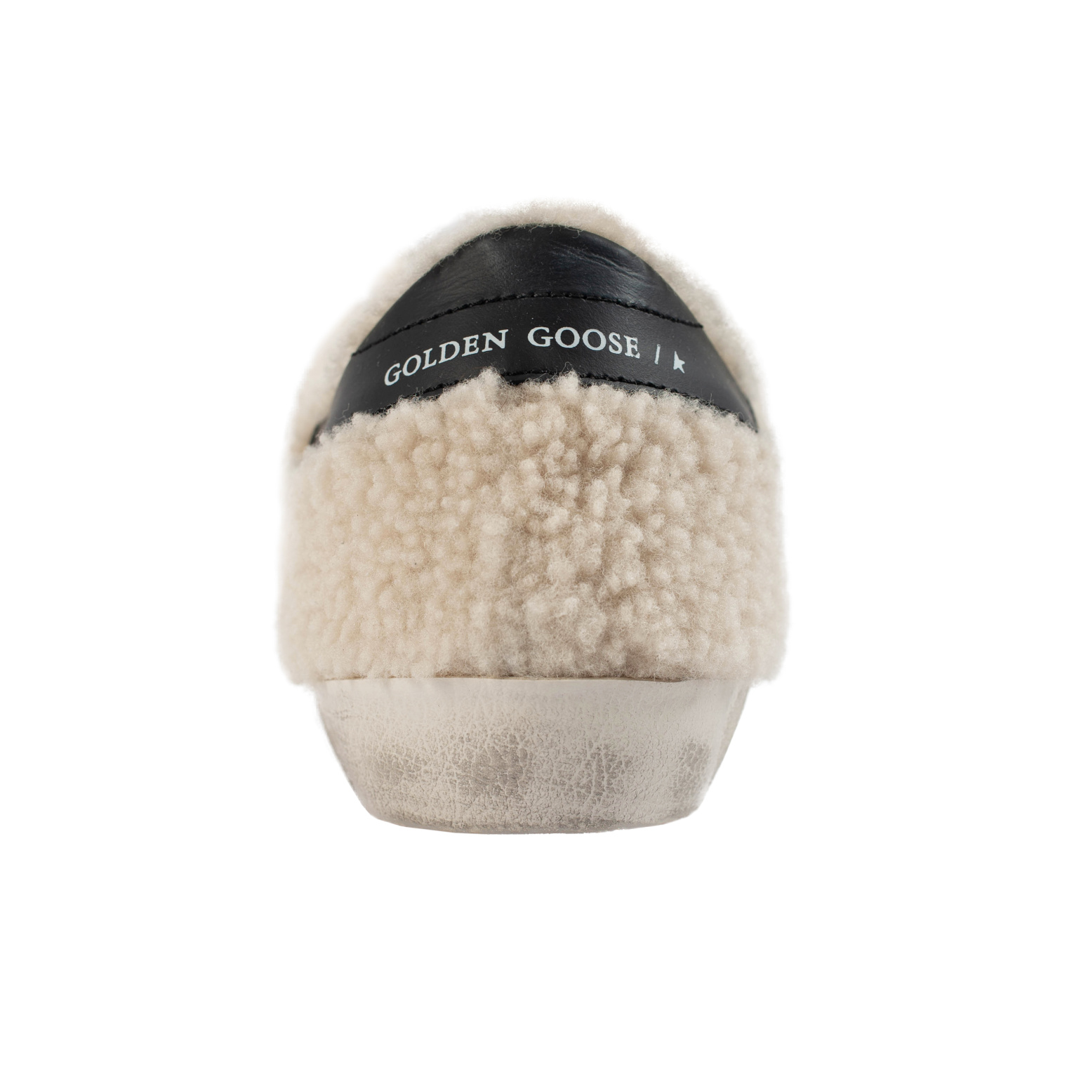 Golden Goose Бежевые кеды Superstar из натуральной овчины