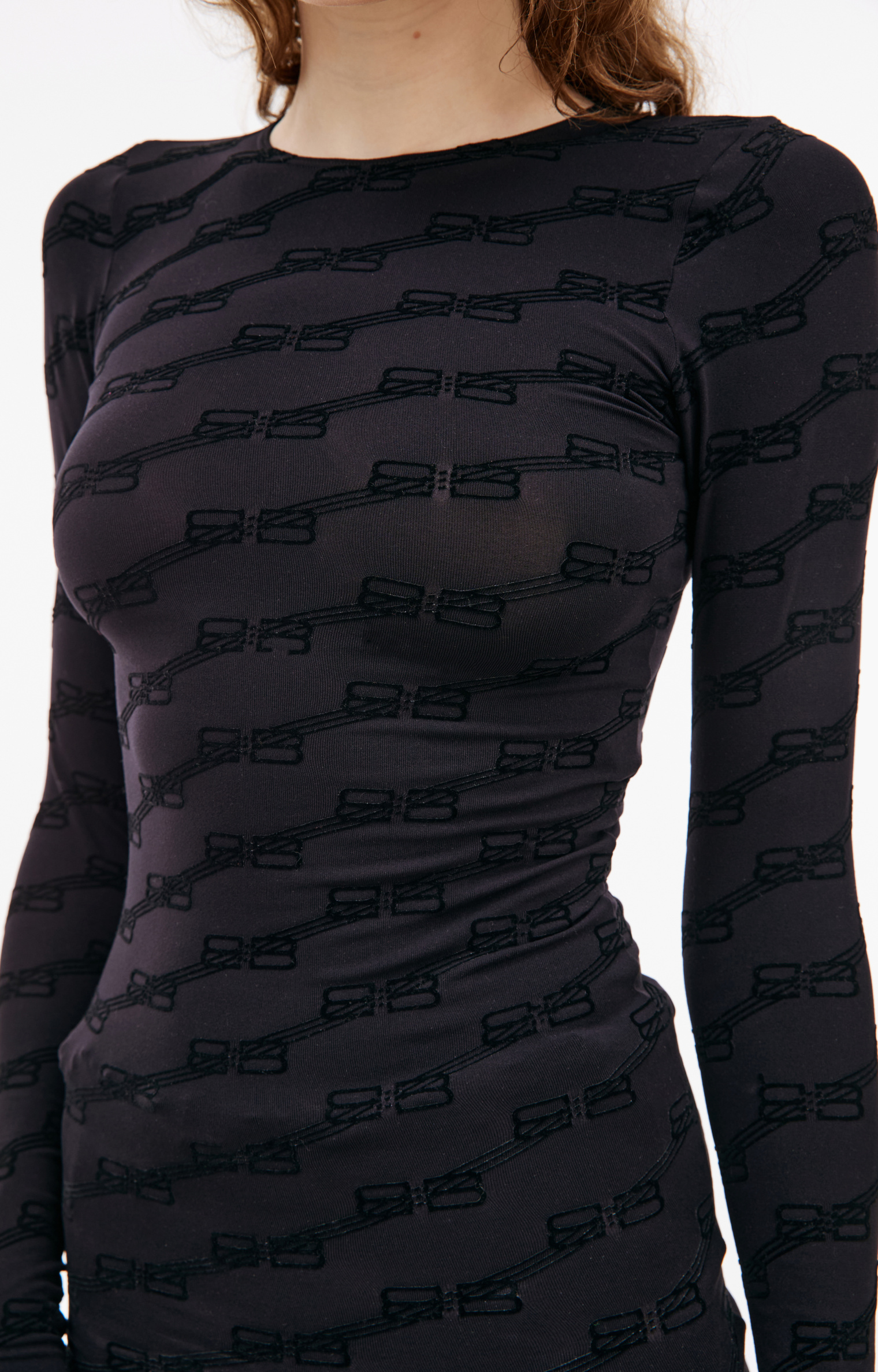 Balenciaga Black BB Mono Print Longsleeve