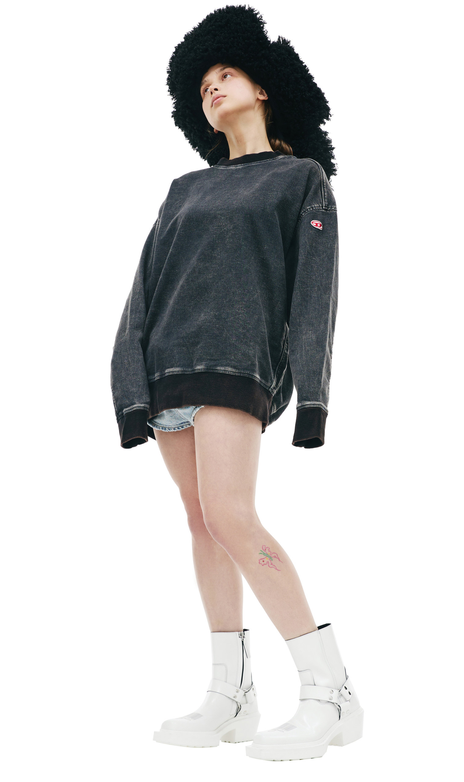 Diesel Grey \'D-KRIB-NE\' sweatshirt