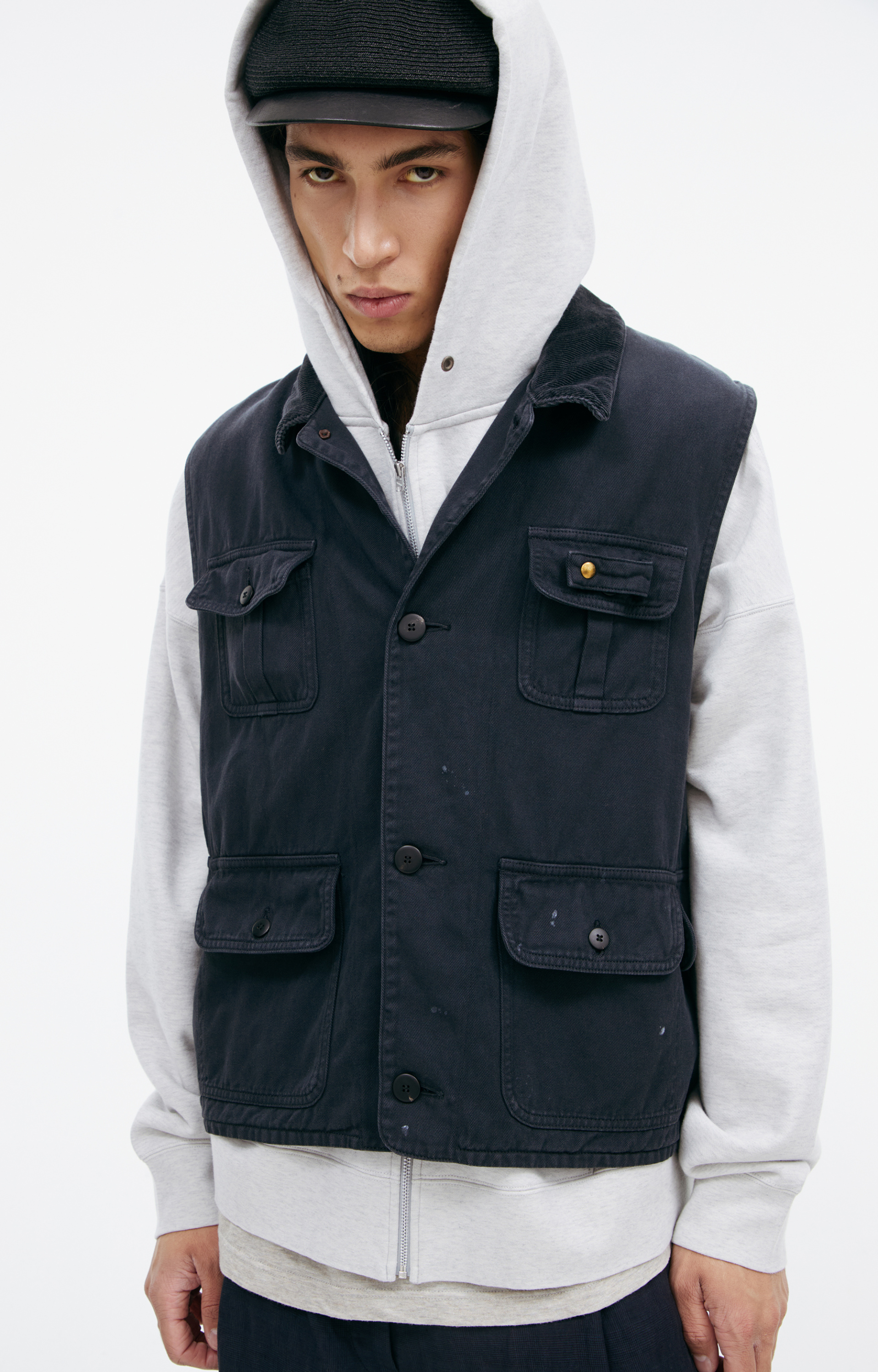 visvim Black cargo vest