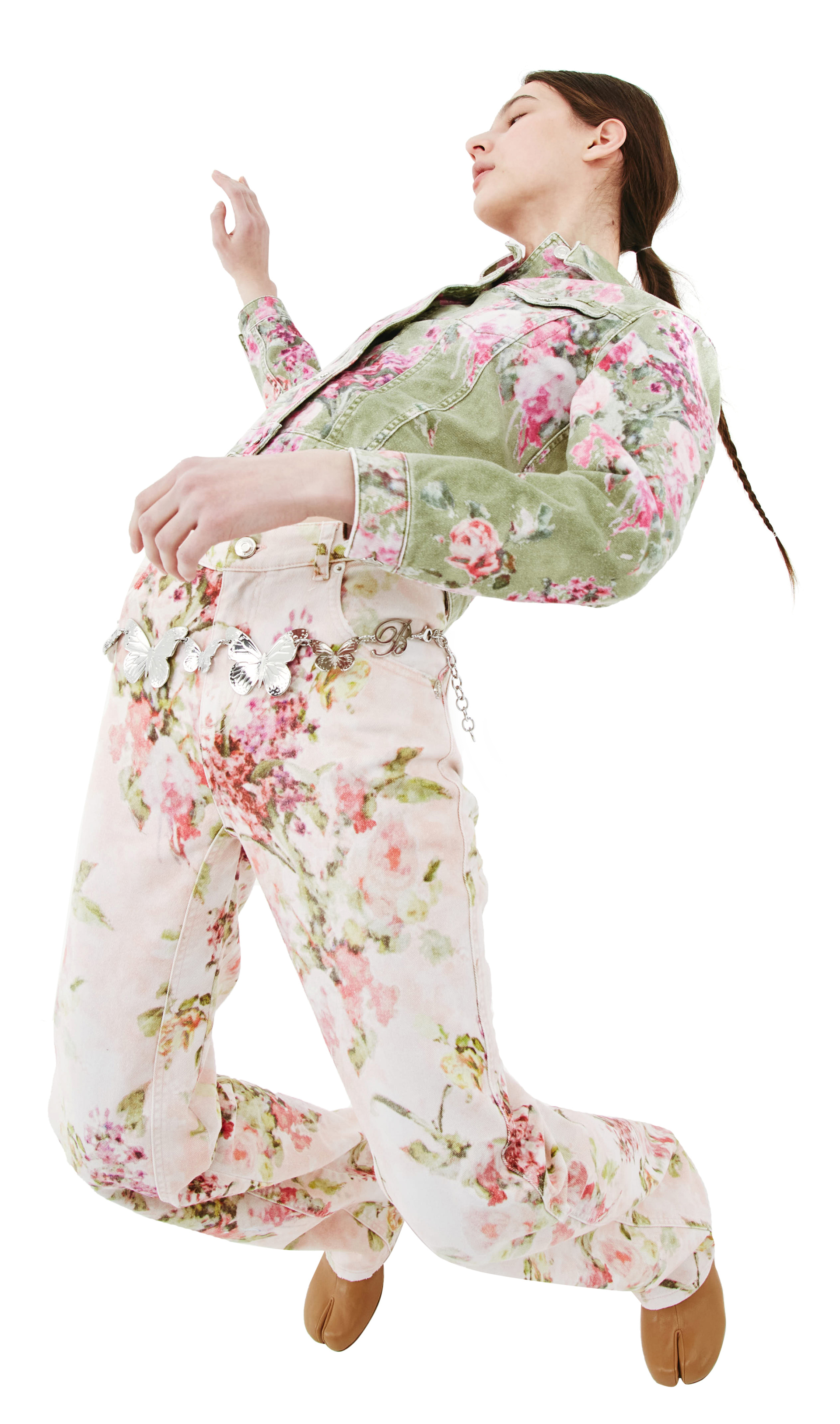 Blumarine Flowers printed jeans
