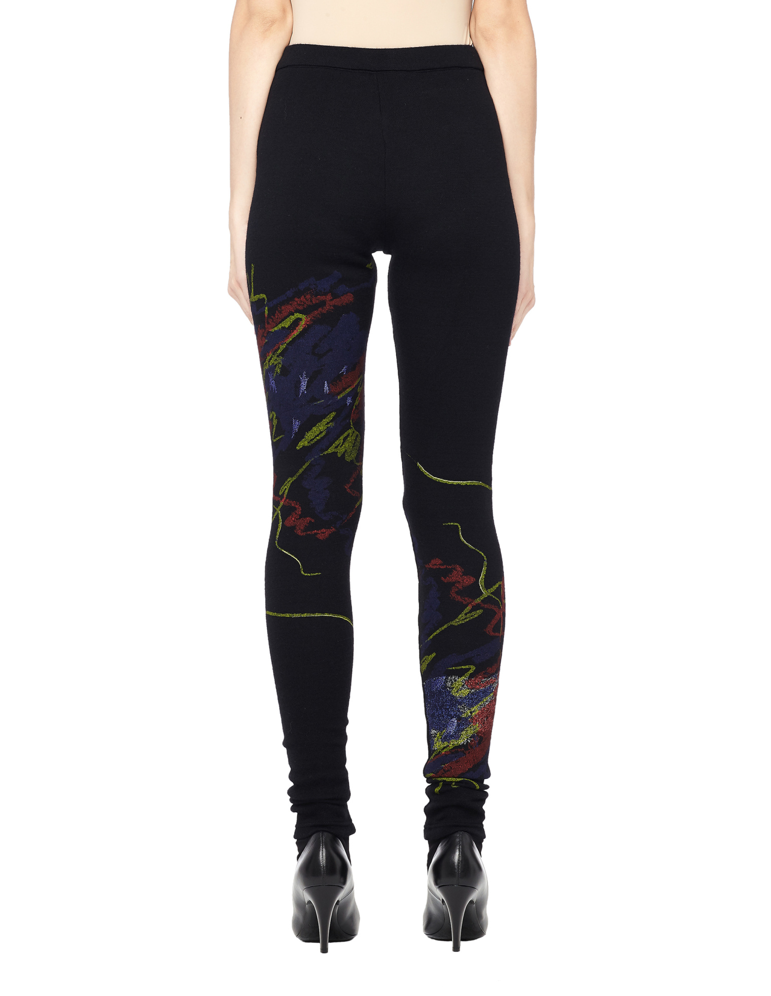 Yohji Yamamoto Printed wool leggings