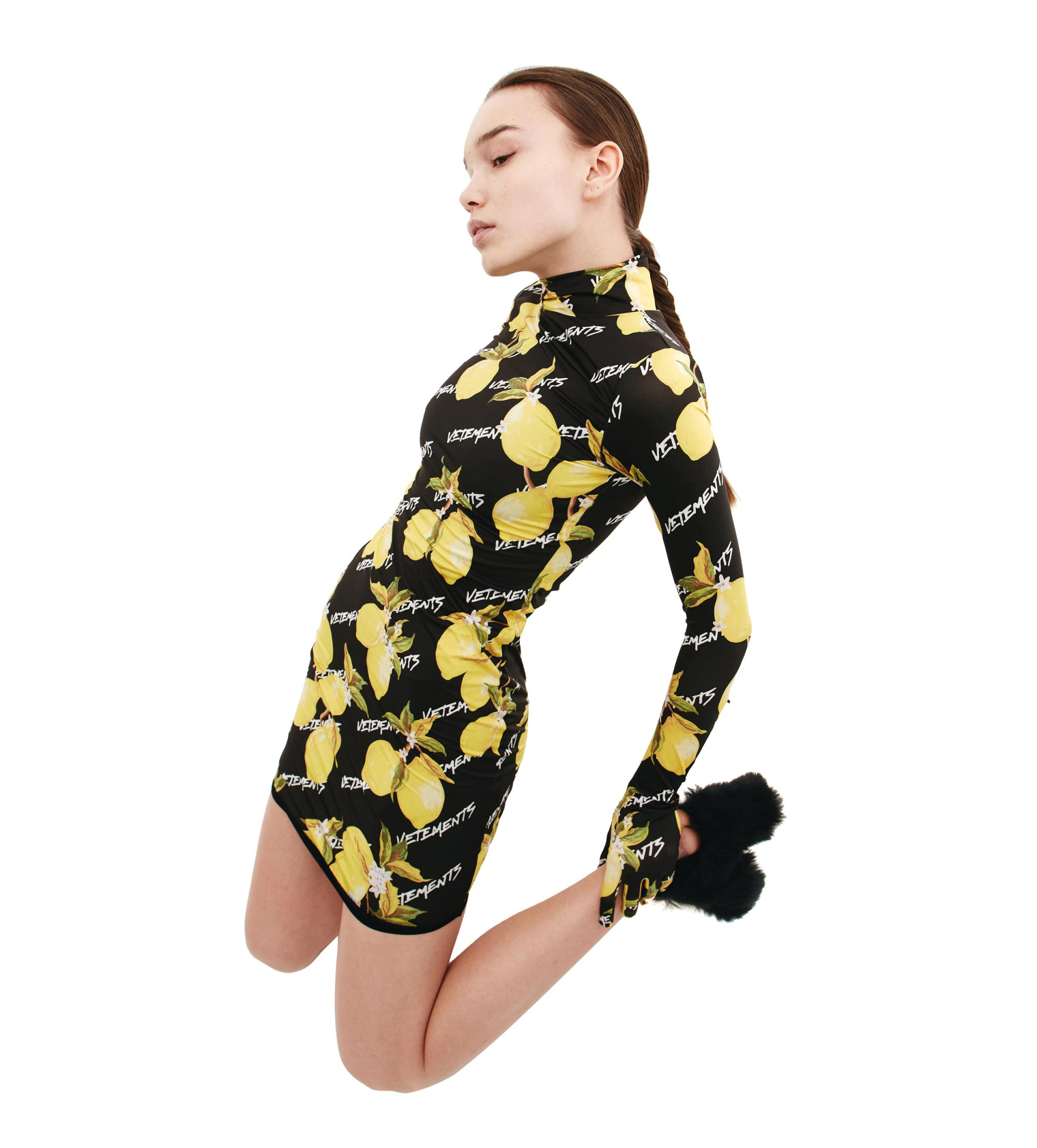 VETEMENTS Lemon-print Gloves Dress