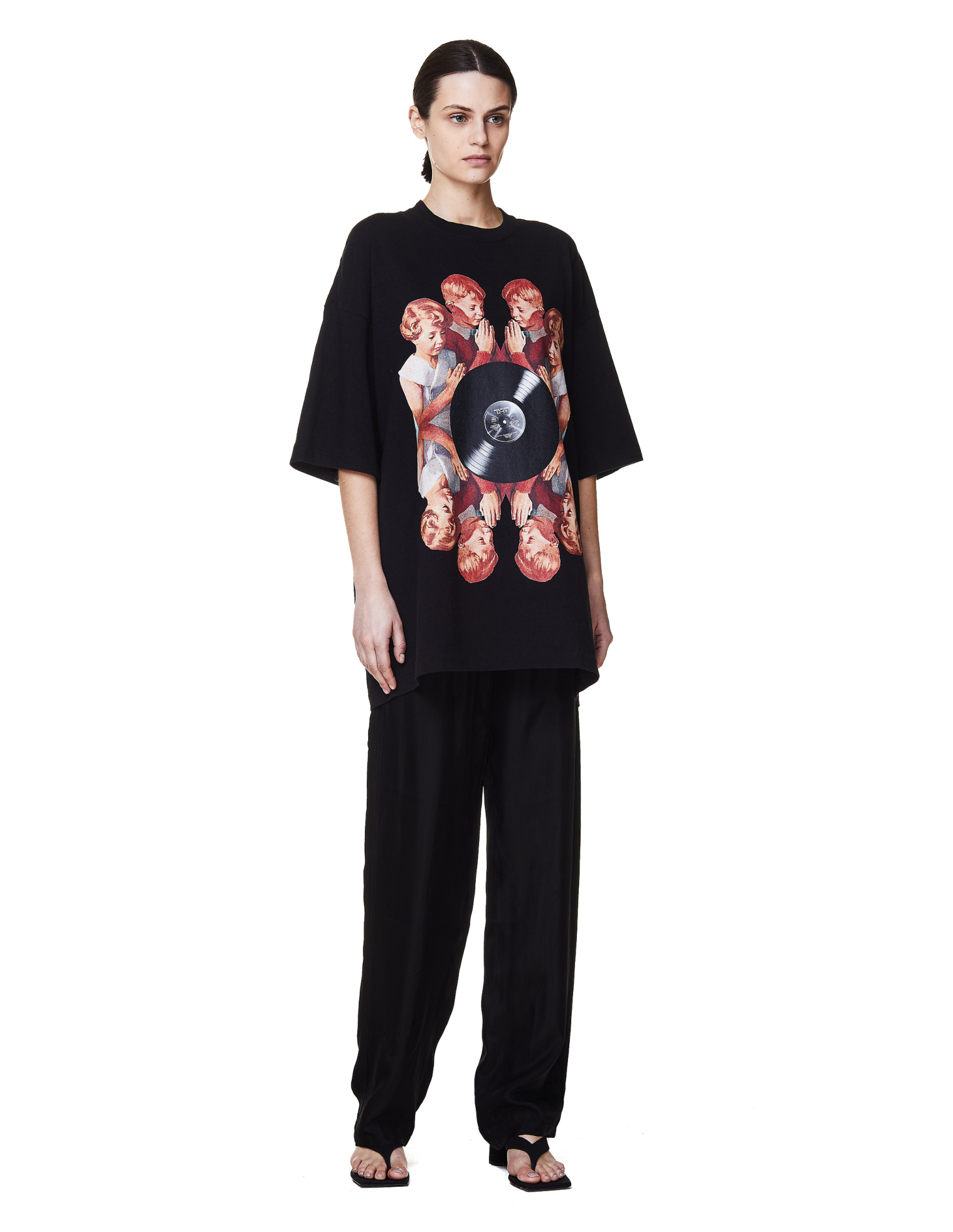 Haider Ackermann Black Velvet Cotton Trousers