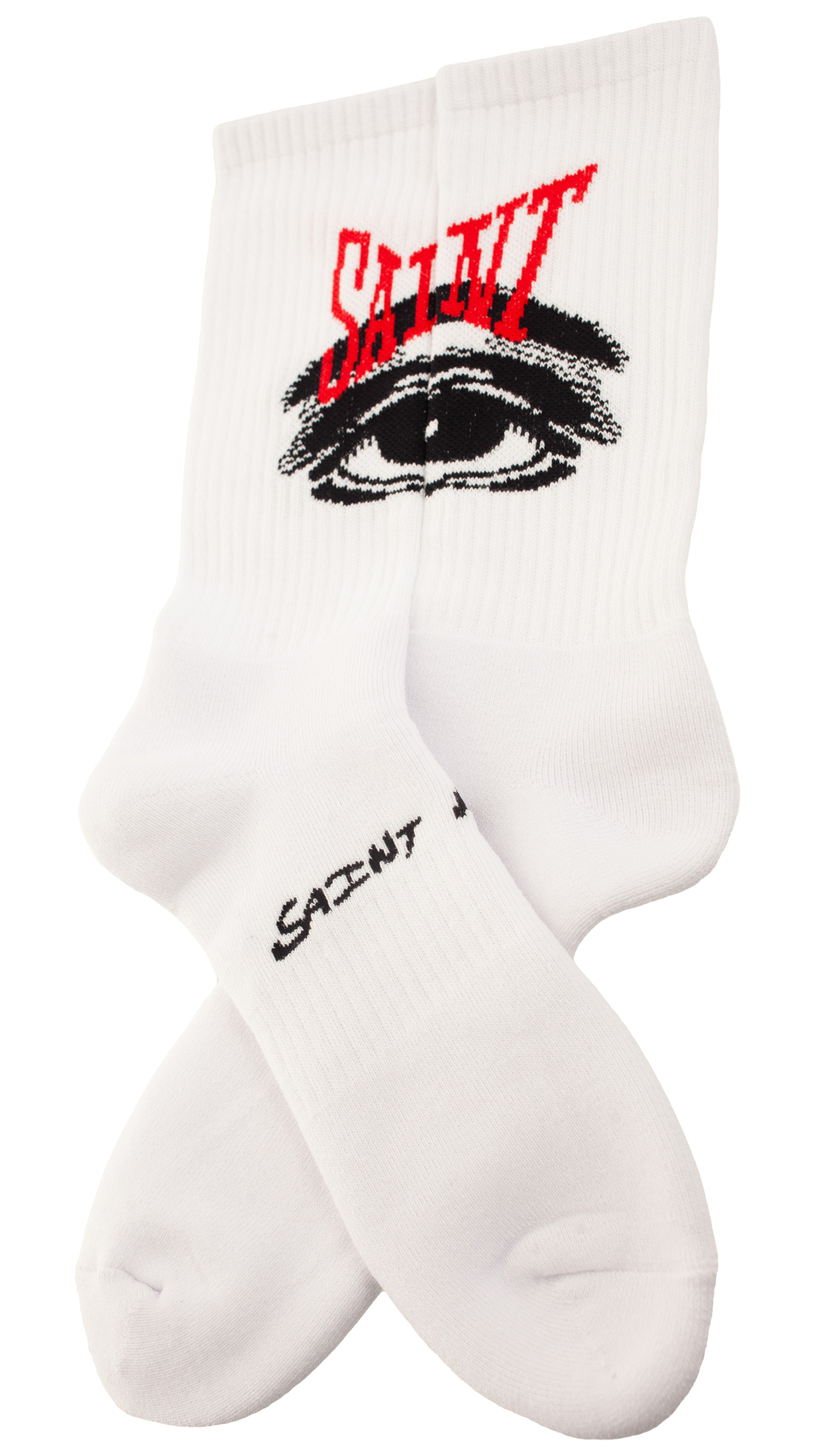 Saint Mxxxxxx White print socks