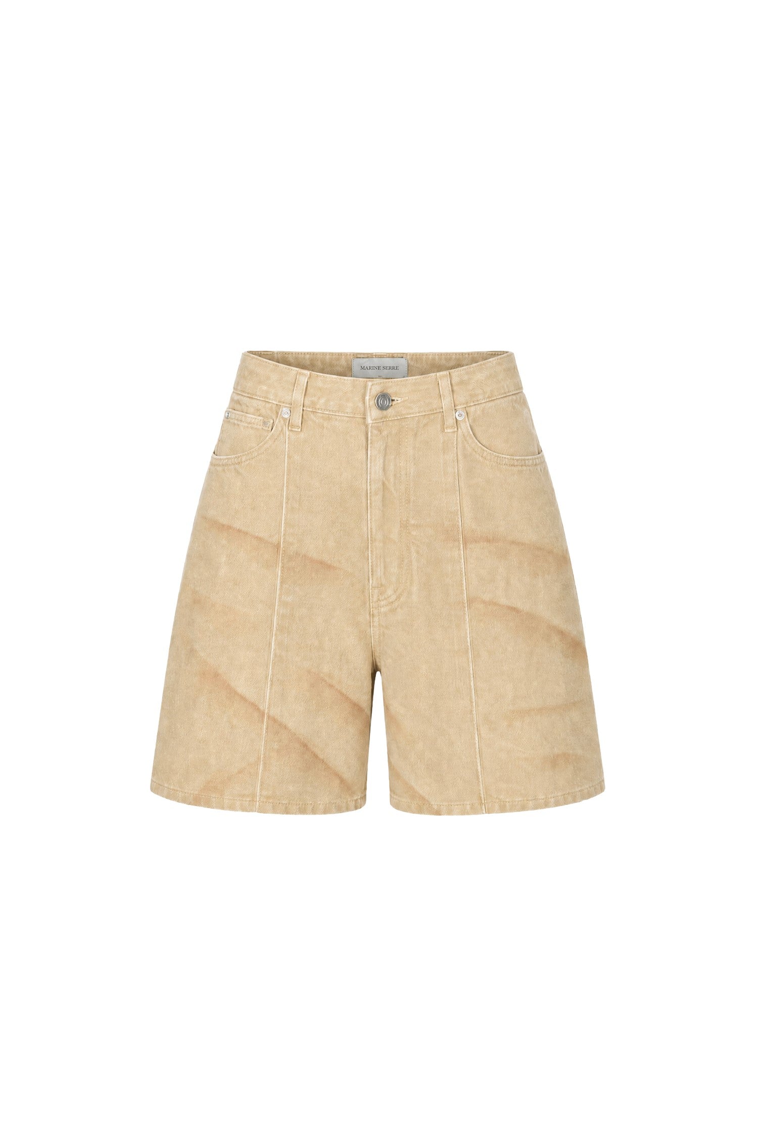 MARINE SERRE Faded Moon Denim Shorts