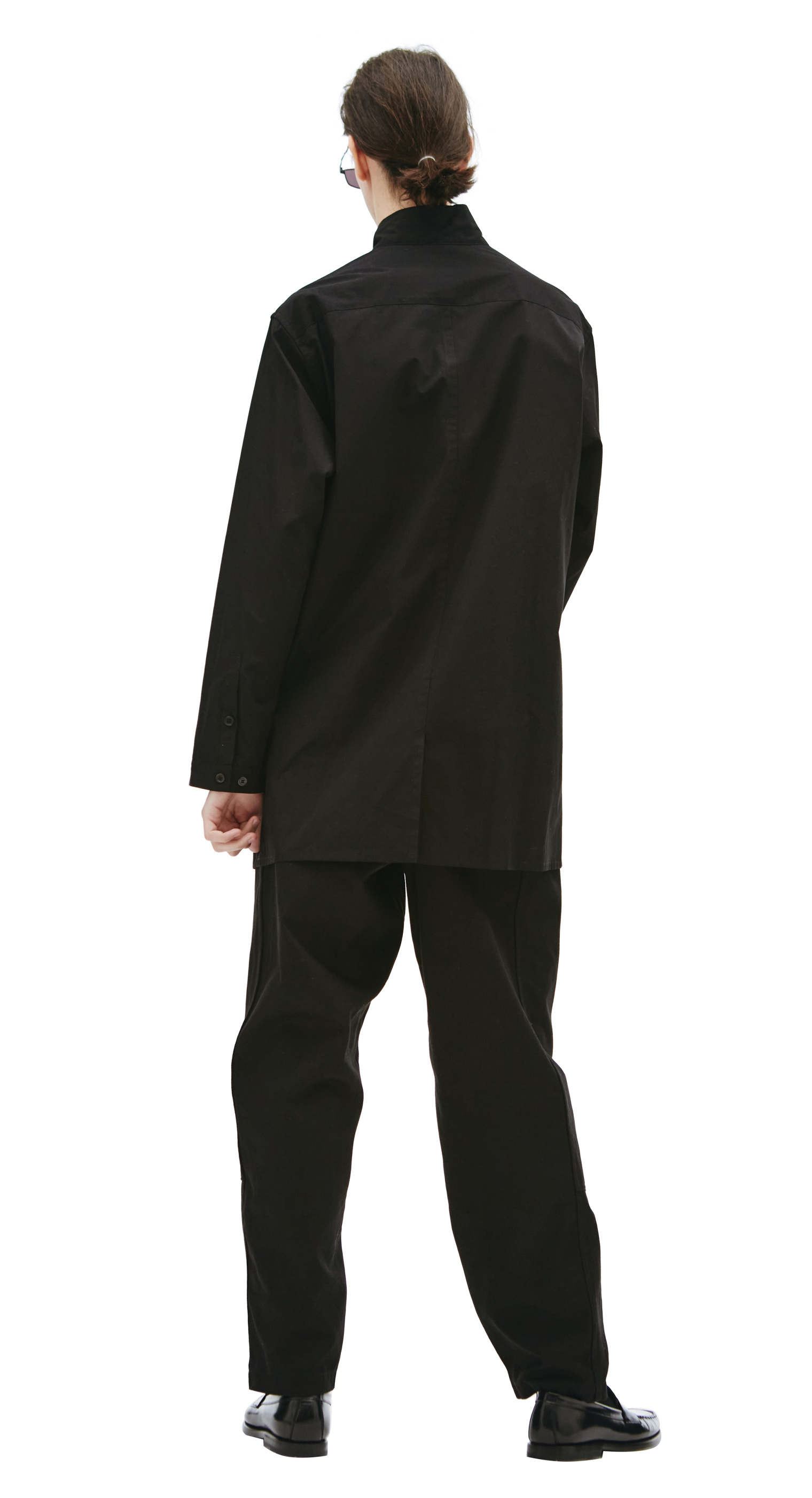 Yohji Yamamoto Black zip open shirt