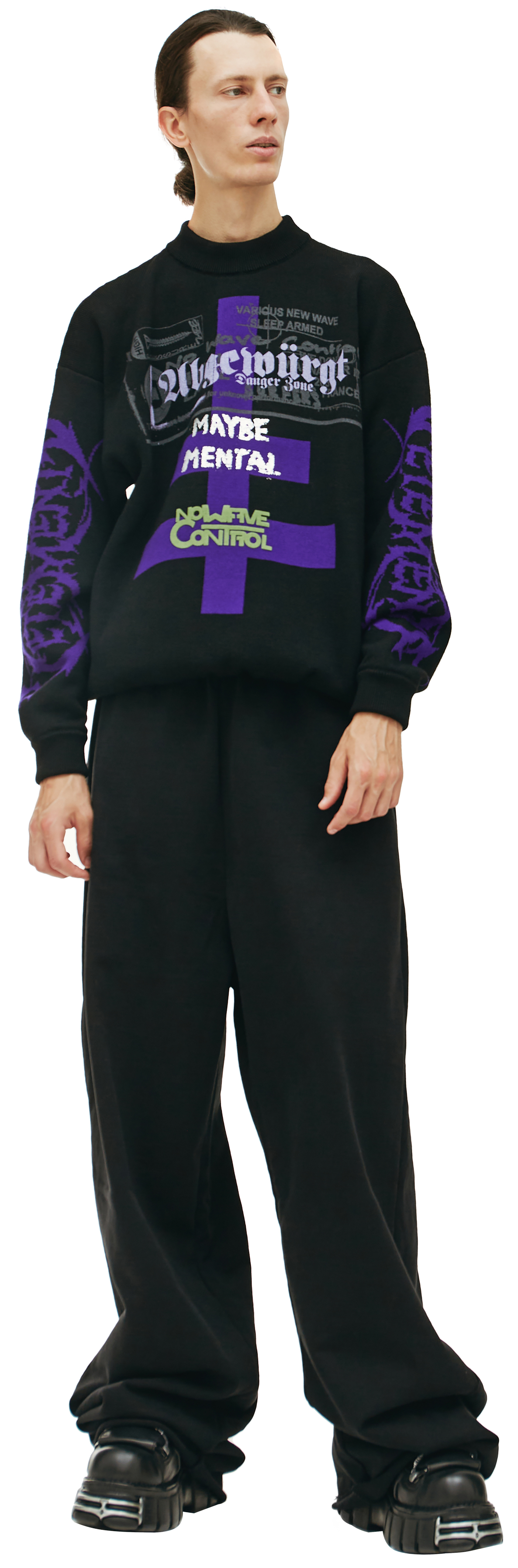 VETEMENTS Maybe mental wool sweater