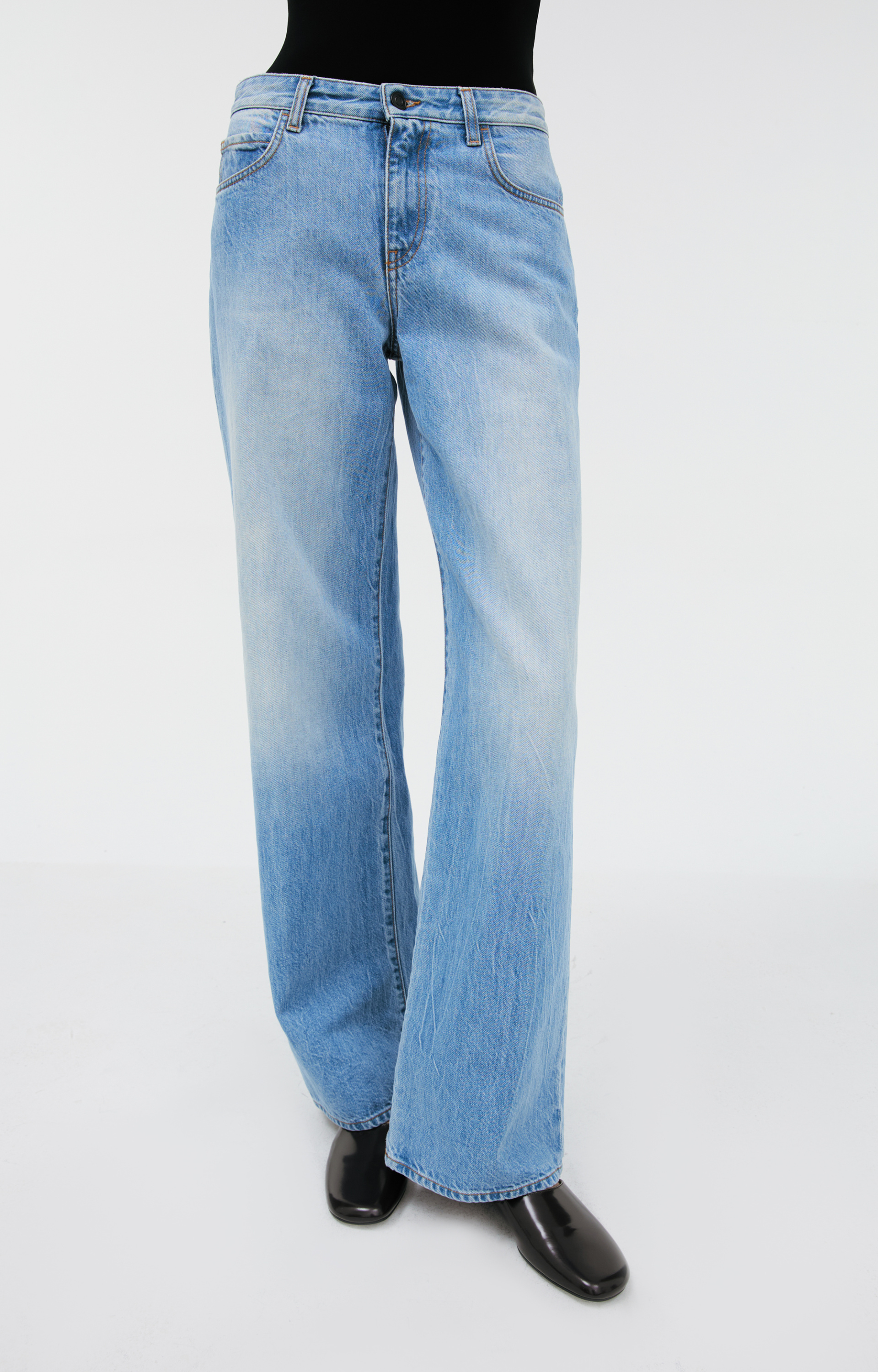 The Row Wide cotton jeans