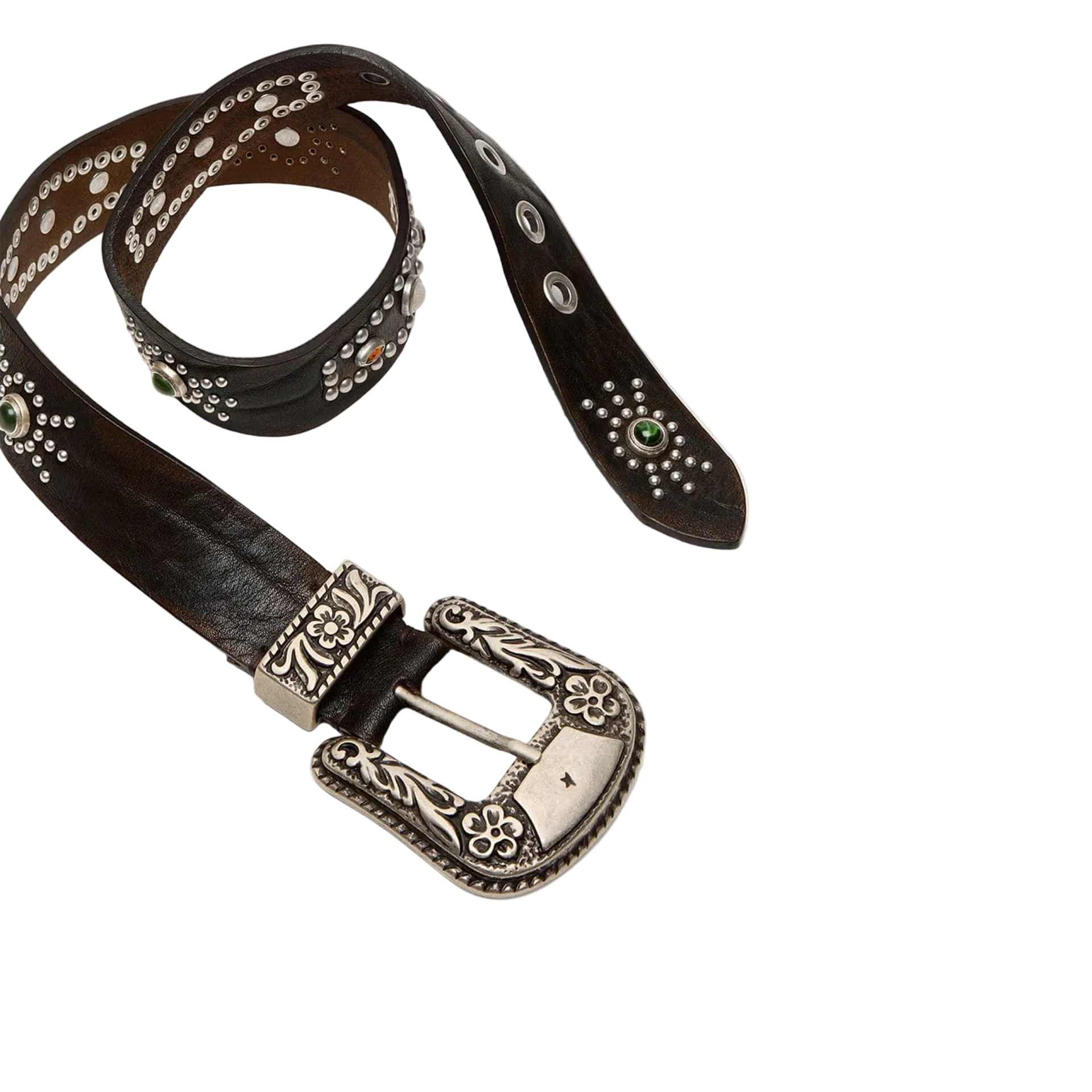 Golden Goose Lace Belt In Tan-Colored Washed Leather