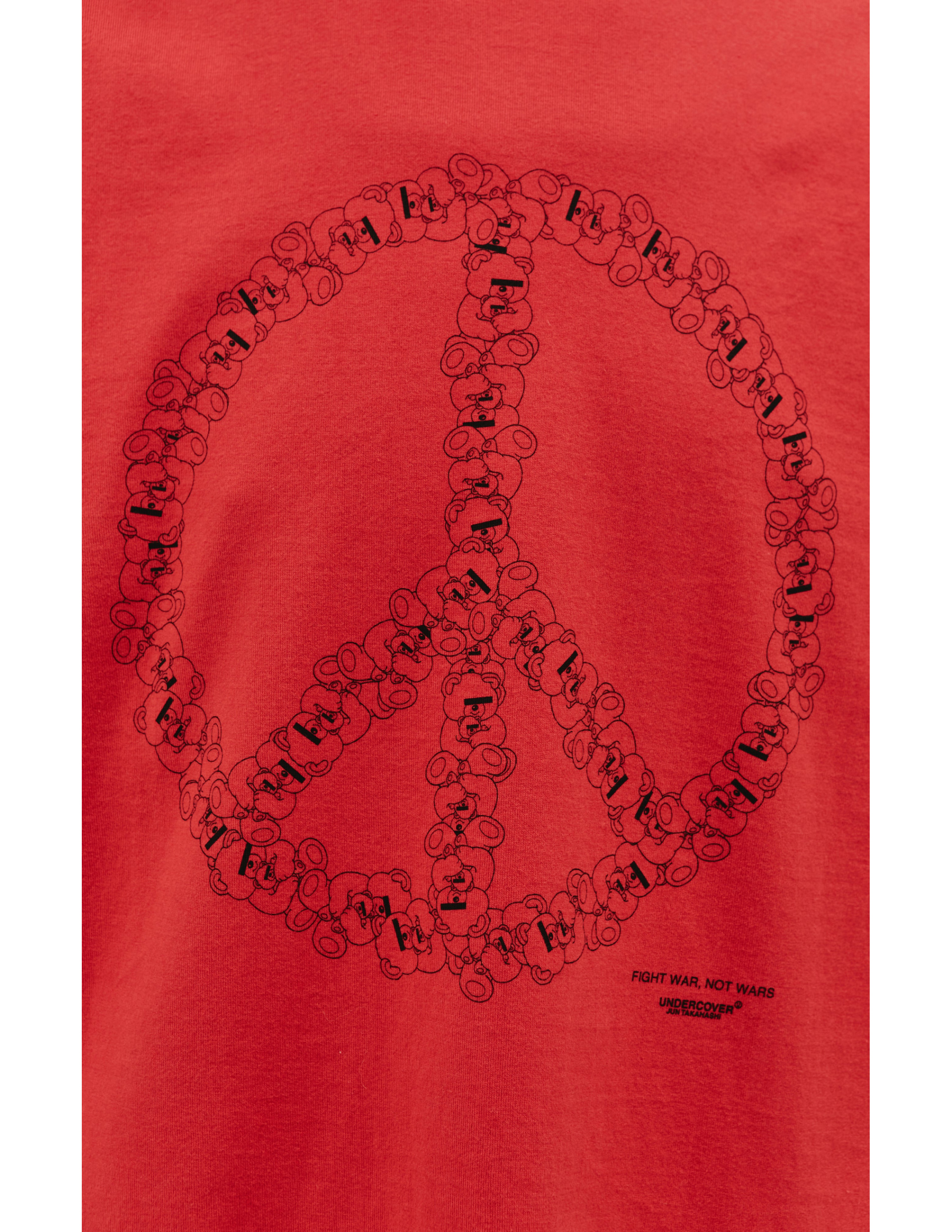 Undercover Peace Sign Sweatshirt in Red
