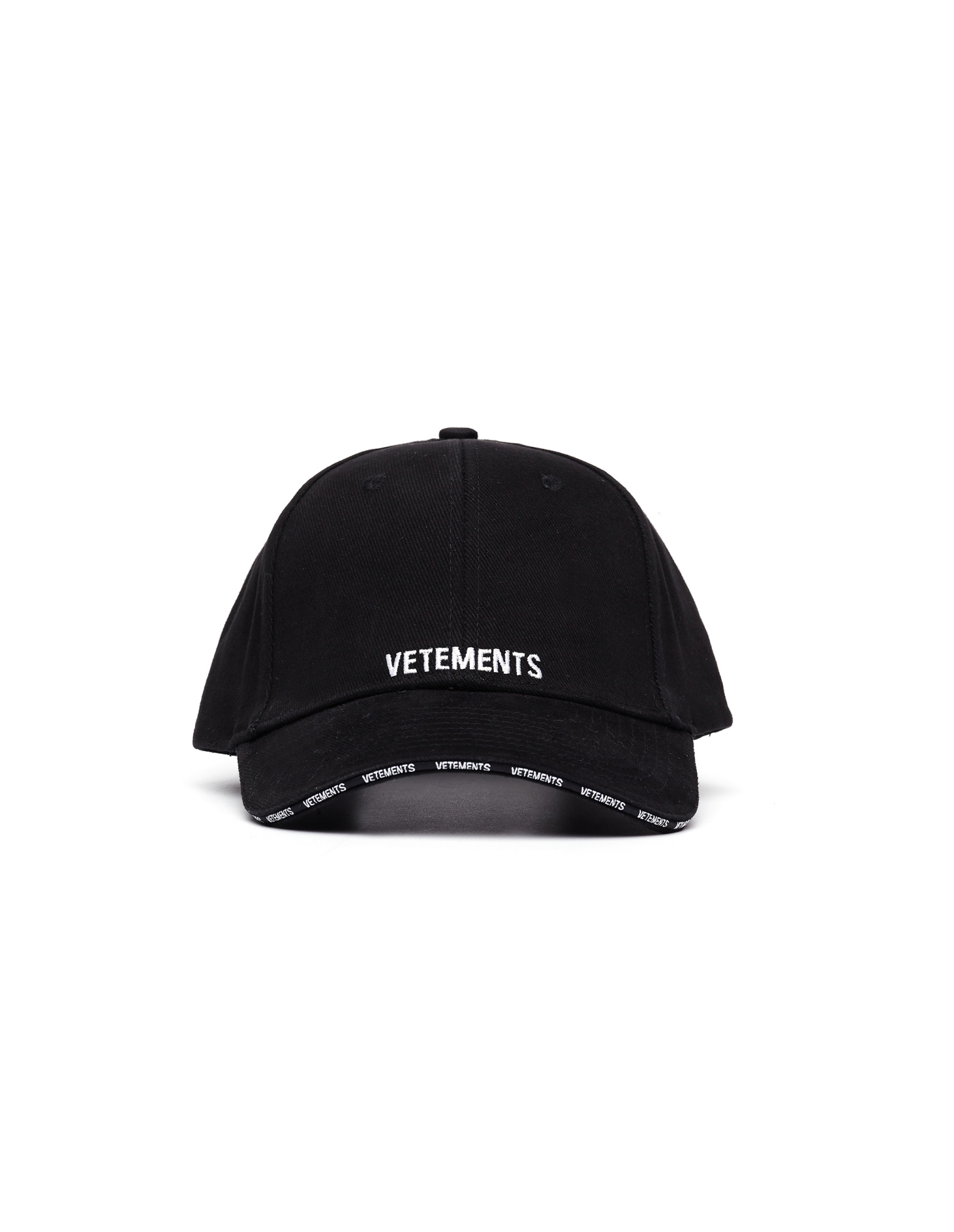 VETEMENTS Черная кепка с вышитым логотипом