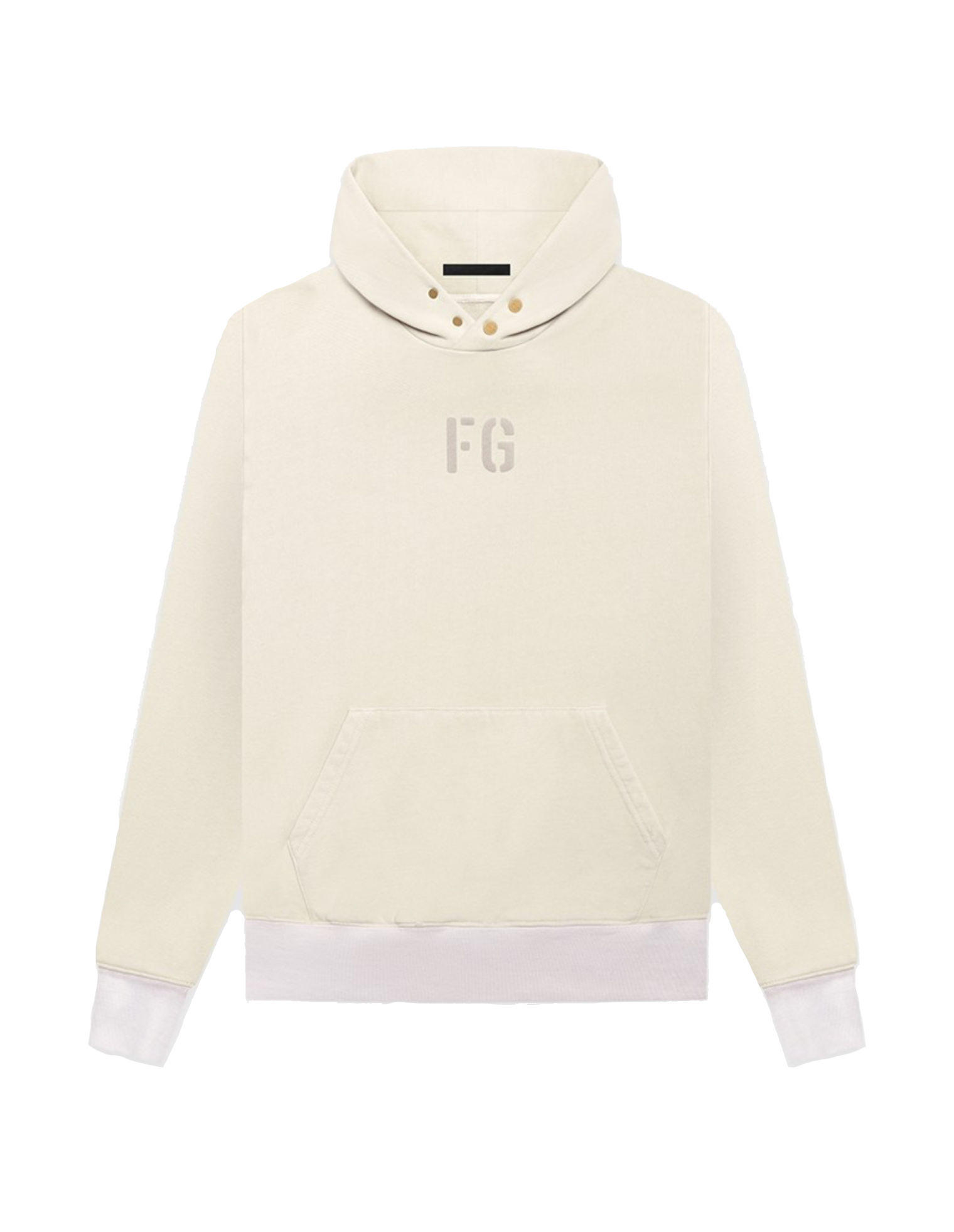 Fear of God Бежевое худи с бархатным логотипом