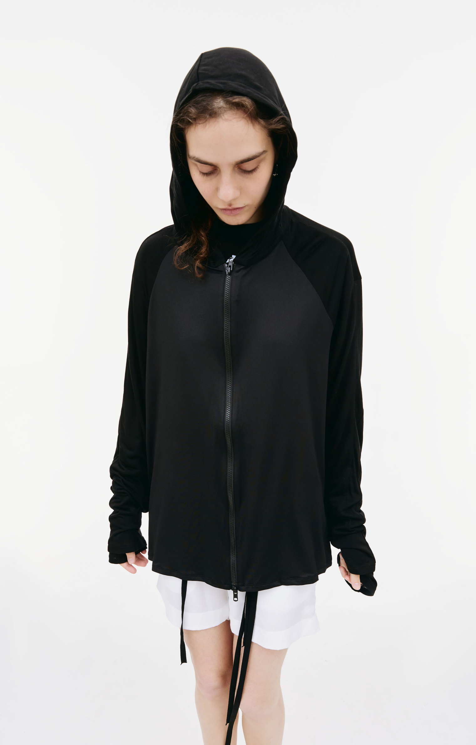 Post Archive Faction Black 5.0+ zipped hoodie