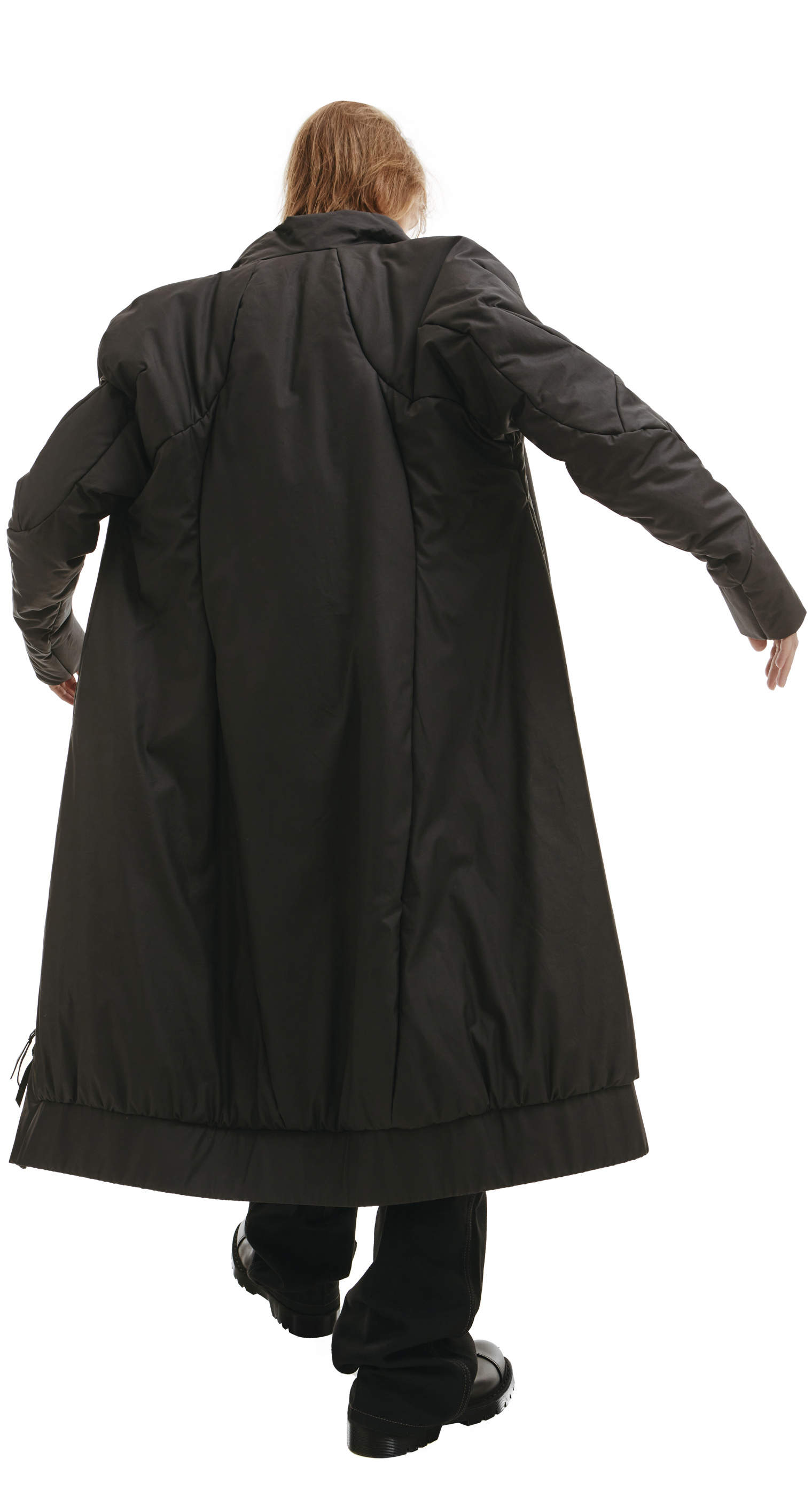 Leon Emanuel Blanck Black Padded Zip-Up Parka Coat