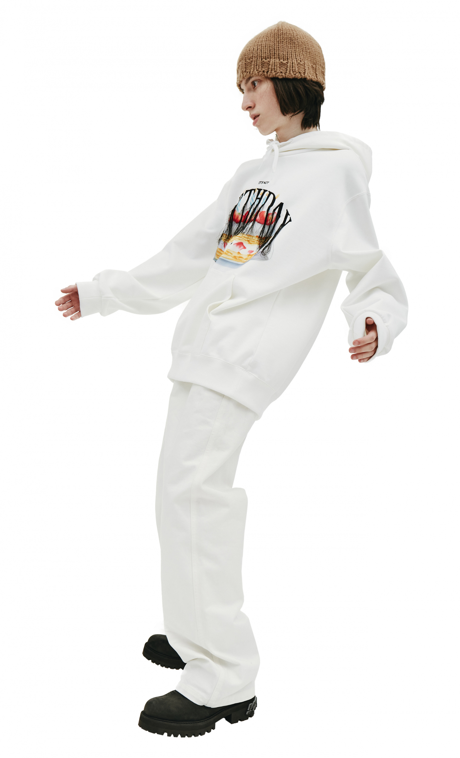 Doublet White Embroidered Birthday Hoodie