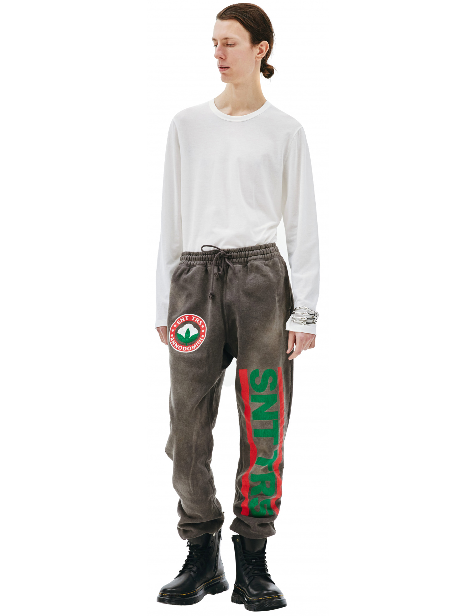 Saint Michael Sweatpants with cracked print