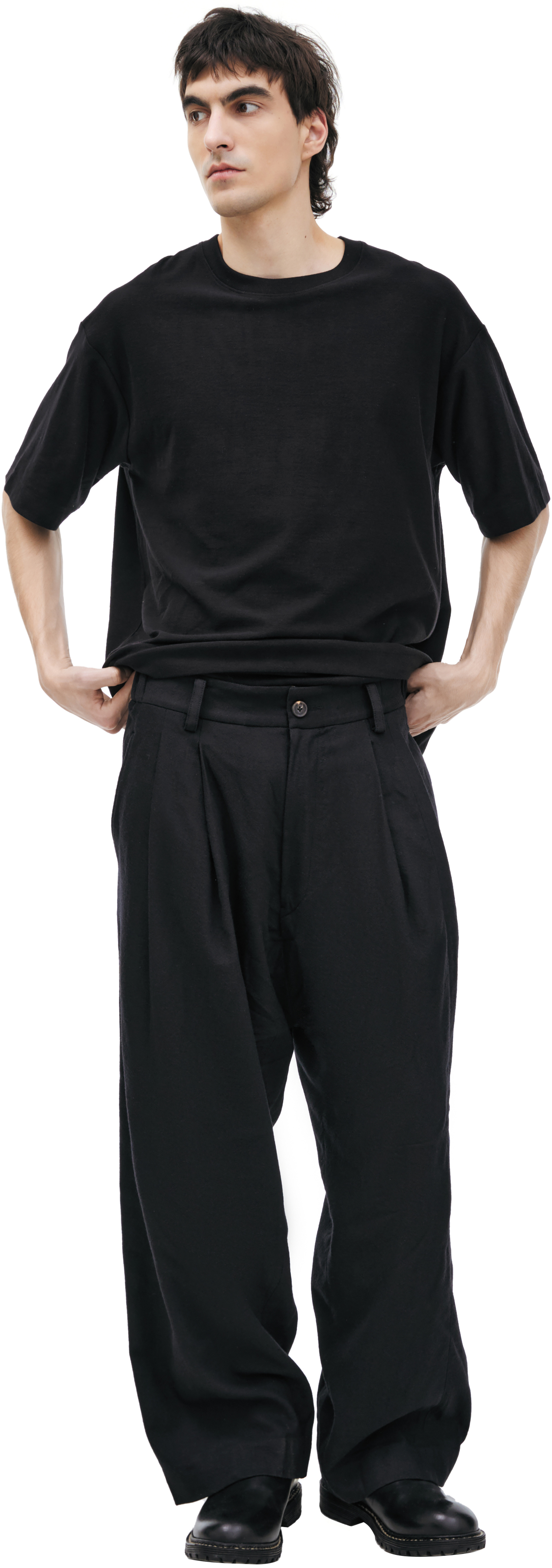 Ziggy Chen Wool Pleated Trousers