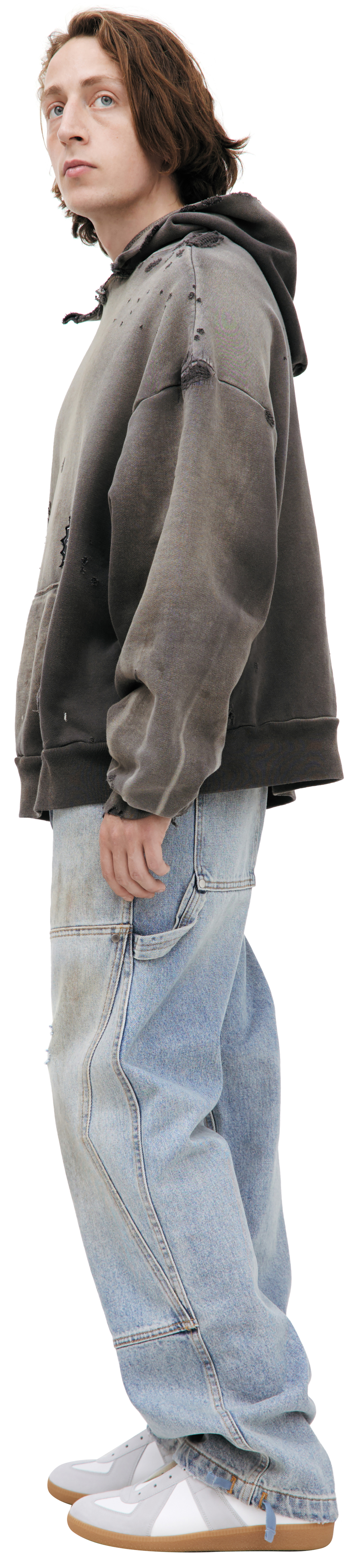 Saint Mxxxxxx Grey logo hoodie