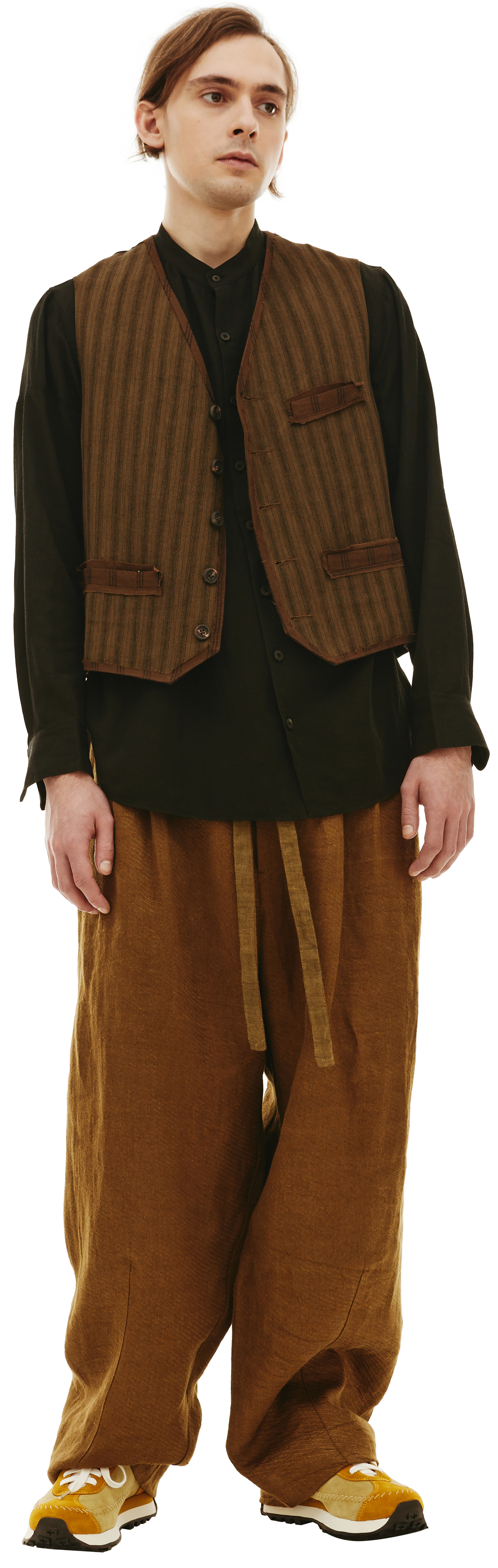 Ziggy Chen Striped Combination Vest