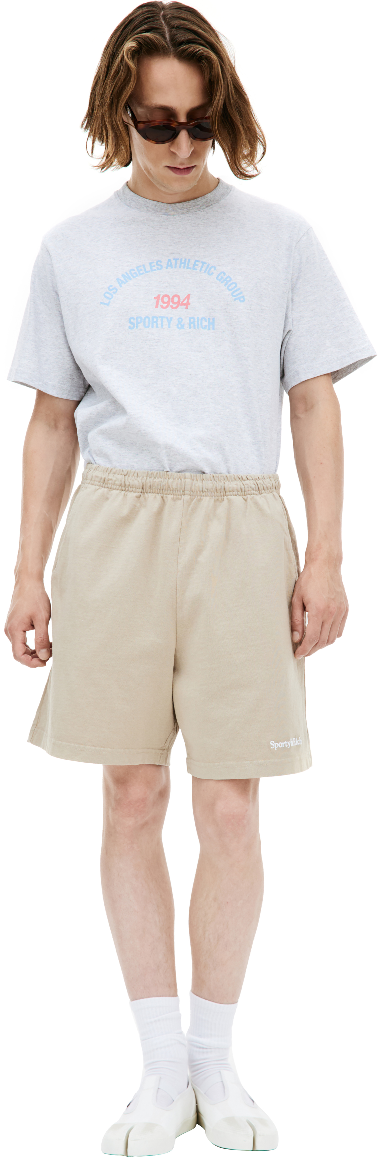 SPORTY & RICH Embroidered logo shorts