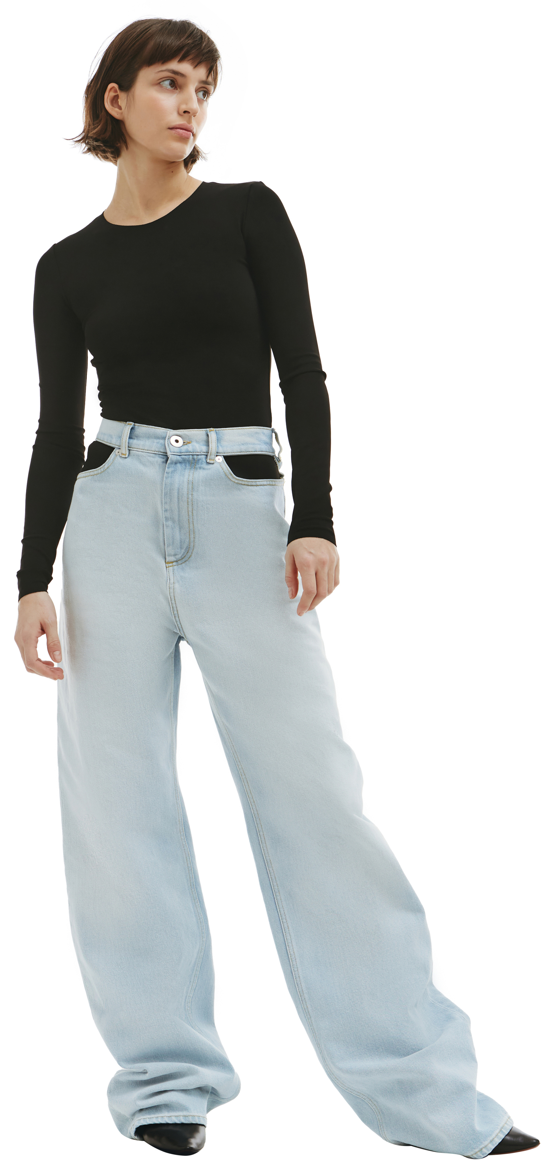 Maison Margiela Blue Cut-Out Jeans
