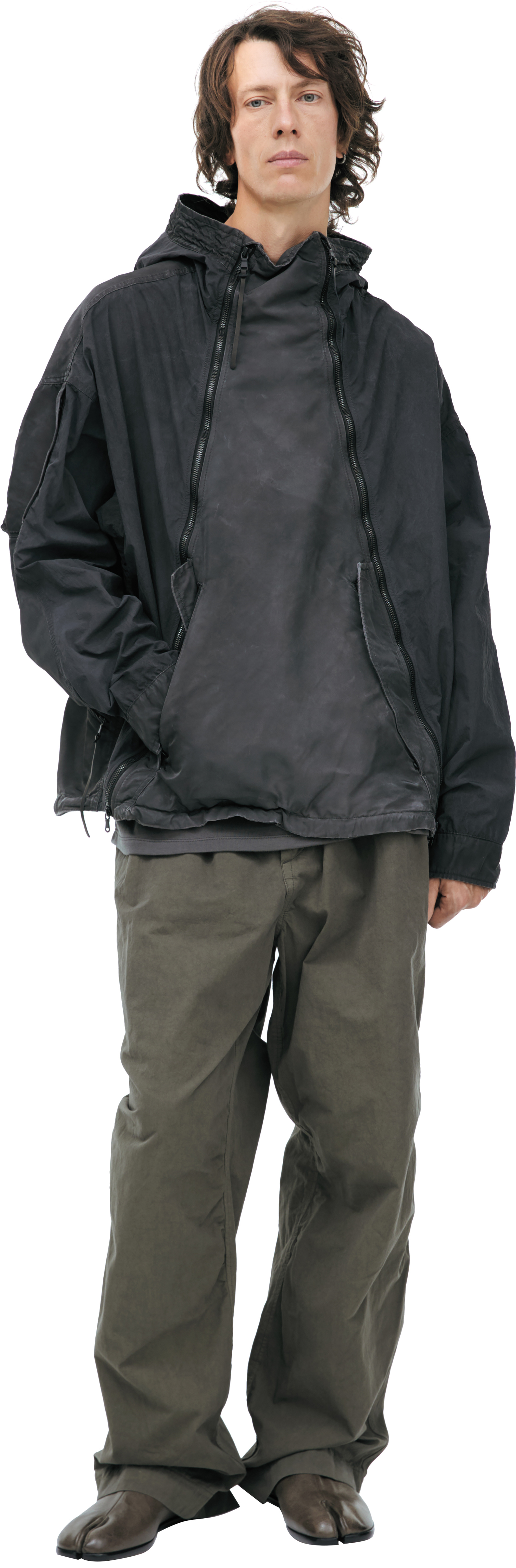 The Viridi-Anne Nylon jacket with a hood