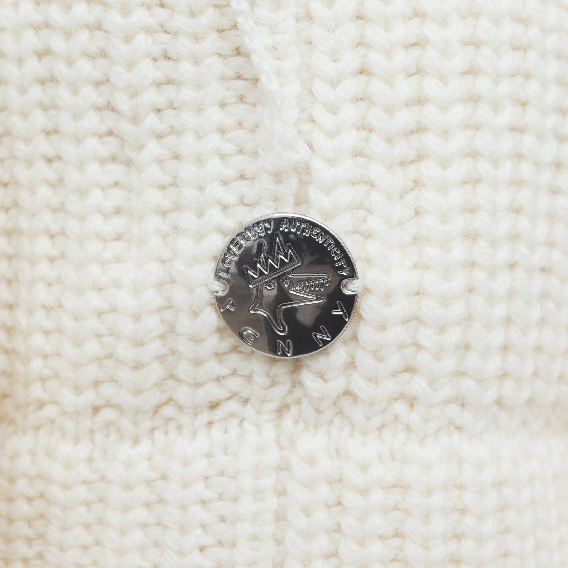 CHARLES JEFFREY LOVERBOY Beige chunky rabbit beanie