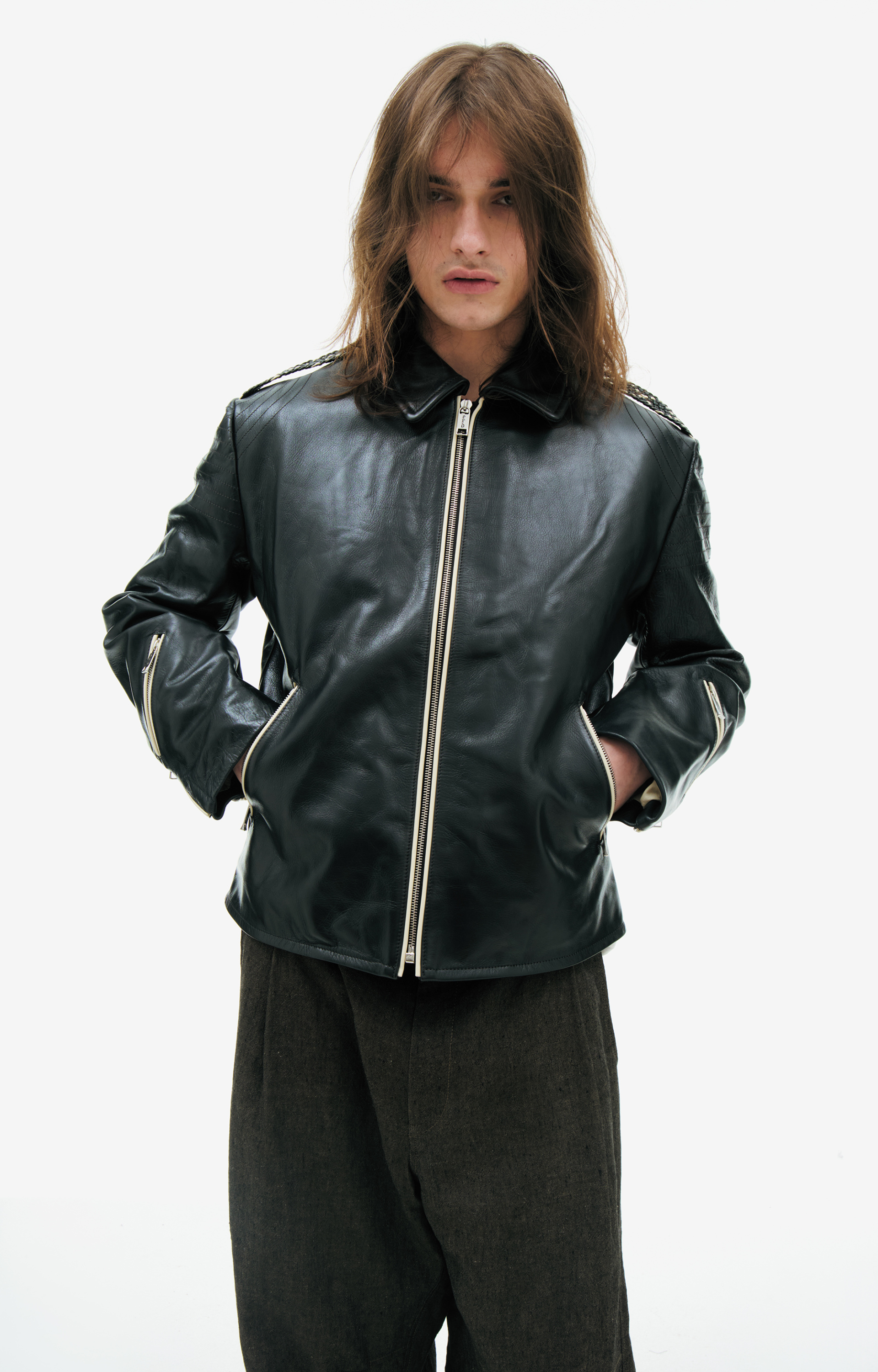 Enfants Riches Déprimés Black leather jacket