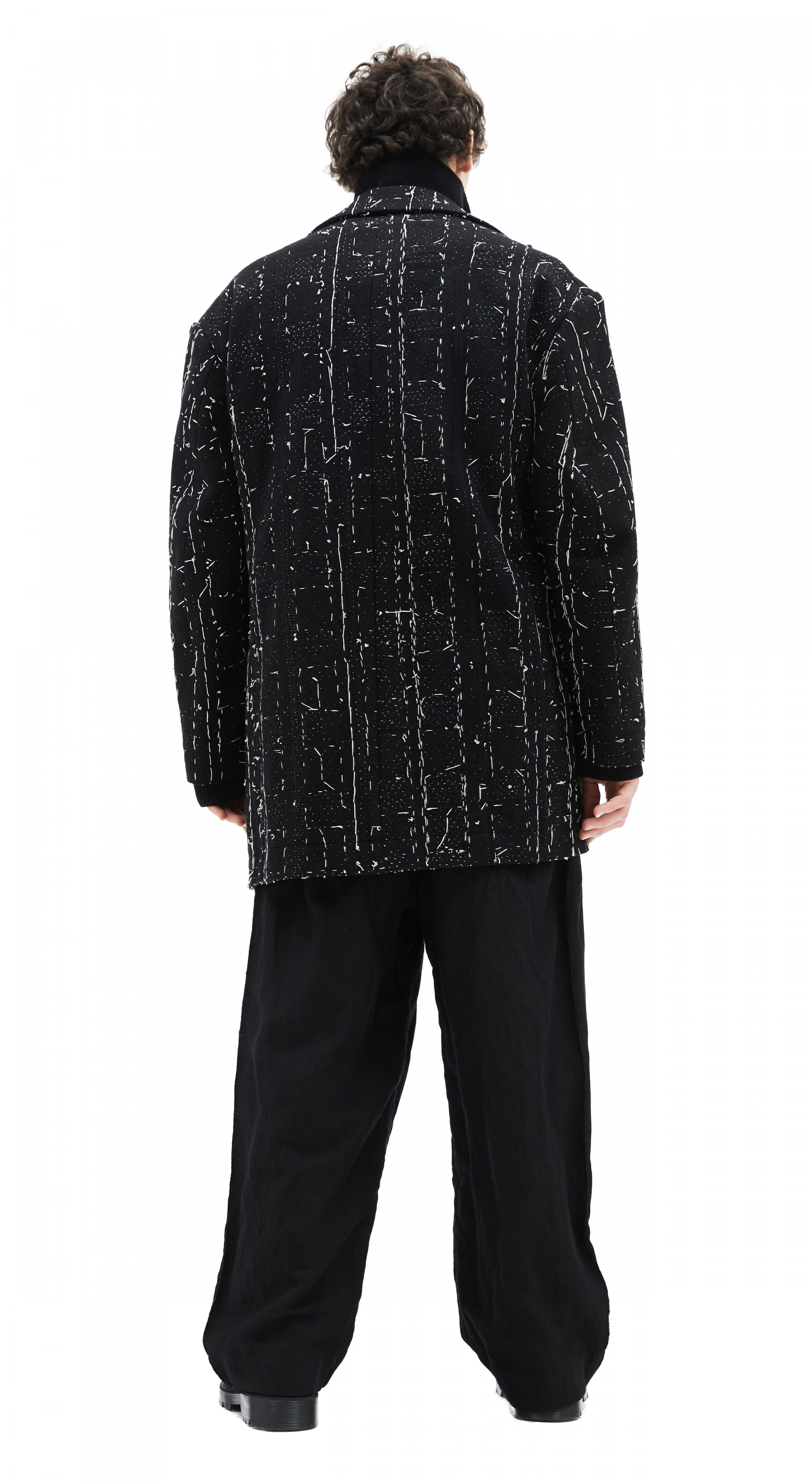 Yohji Yamamoto Пиджак из шерсти с вышивкой